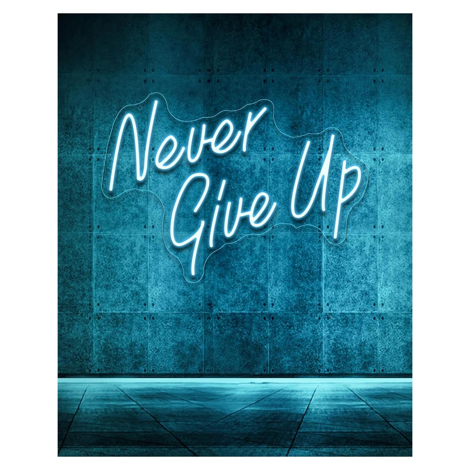 Letrero de Neón NUNCA TE RINDAS YIKBIK USB Ajustable