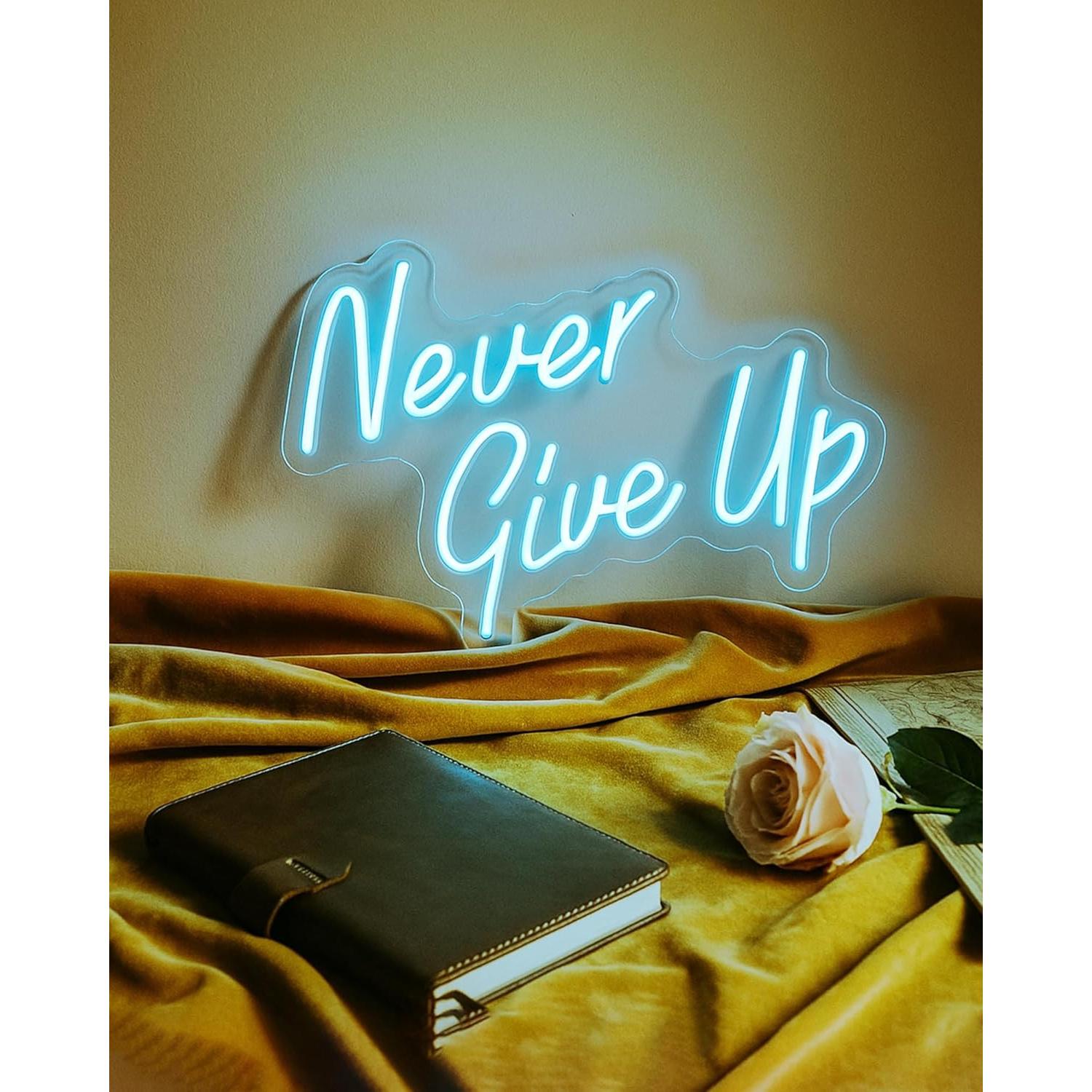 Letrero de Neón NUNCA TE RINDAS YIKBIK USB Ajustable
