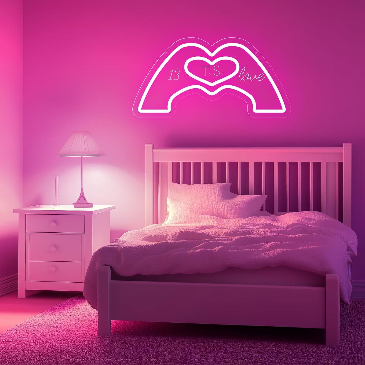 Cartel de Neón Rosa Corazón NeusWonder 39.88 cm LED USB
