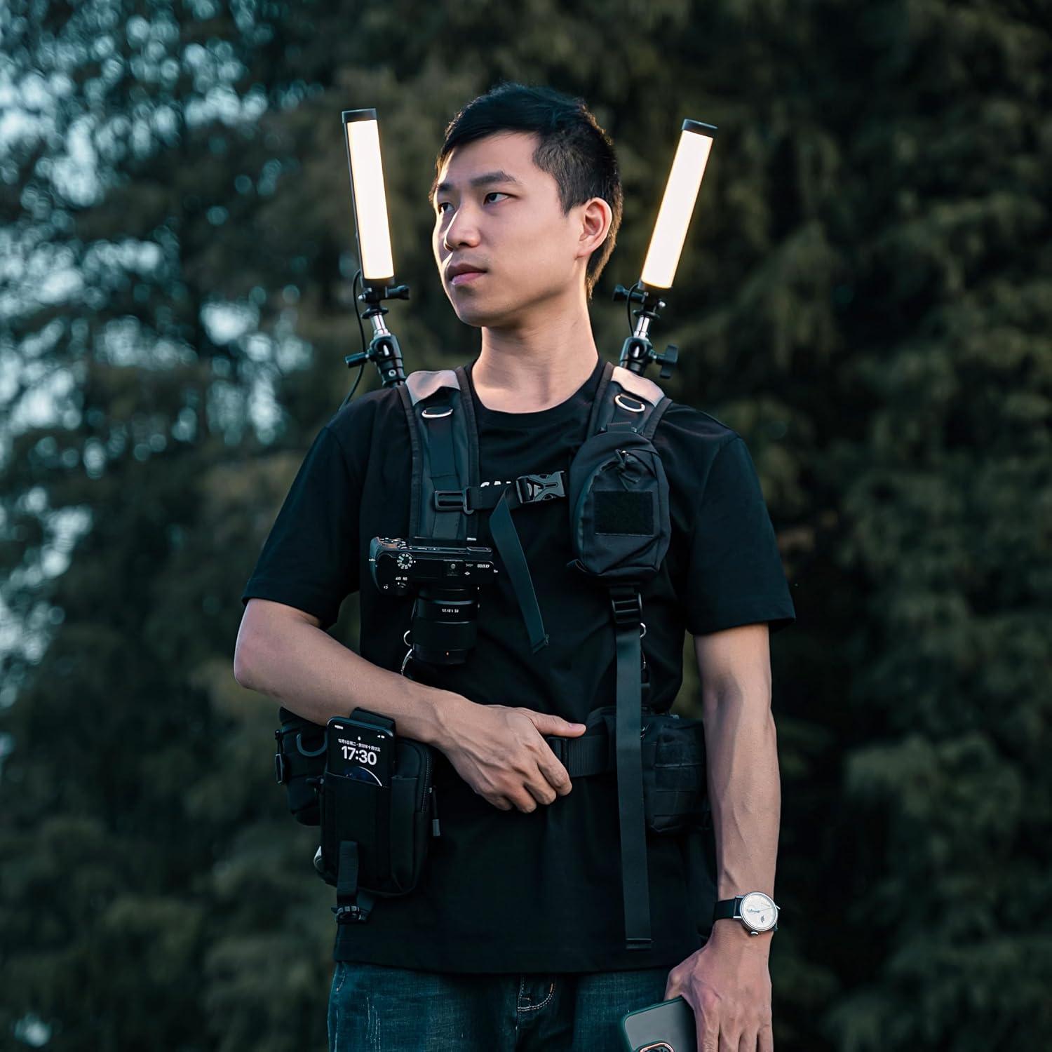 Sistema de Mochila con Chaleco de Luz Caminstarry - Grabación Video