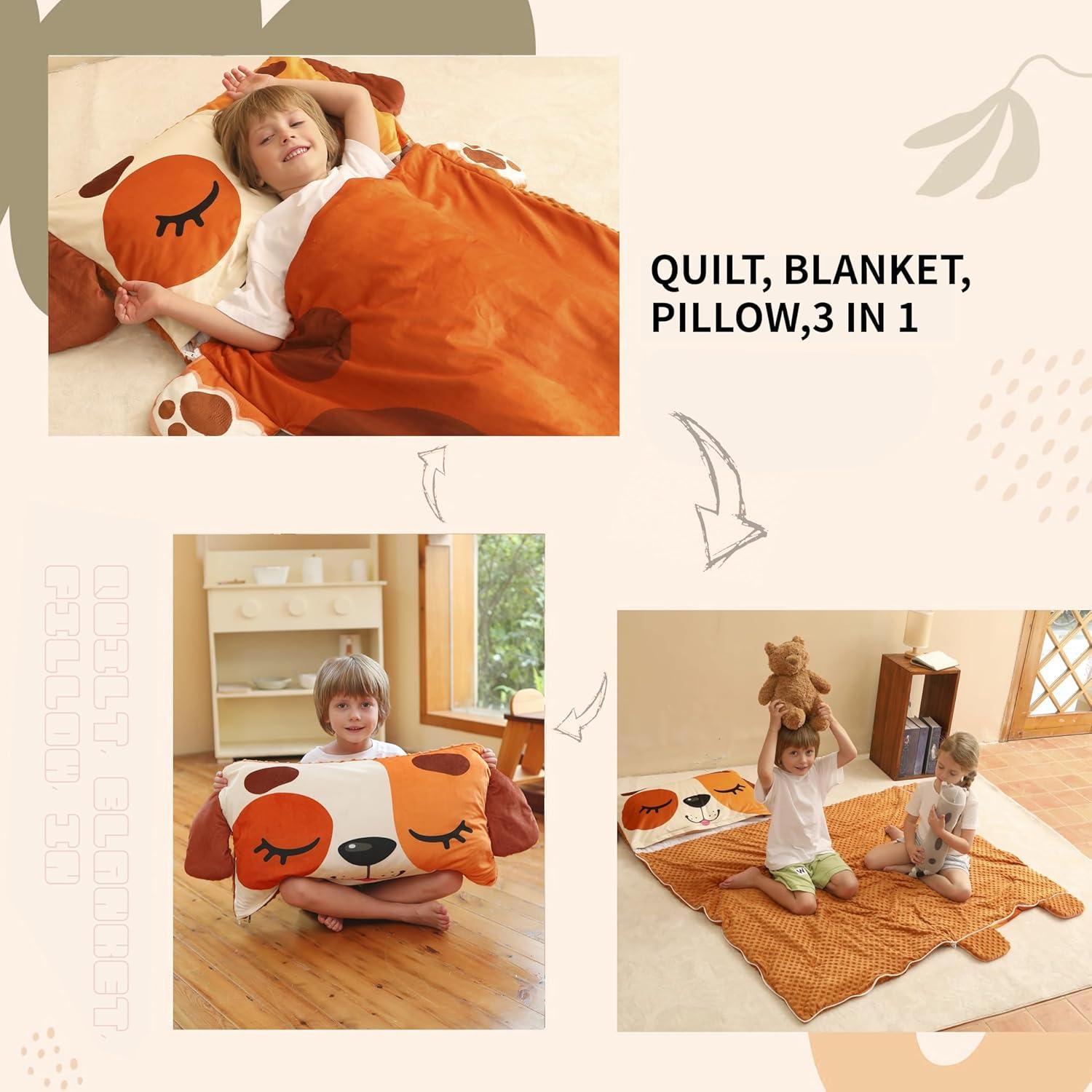 Manta de Siesta Leadtex para Niños 2-8 años - Perro 3 en 1