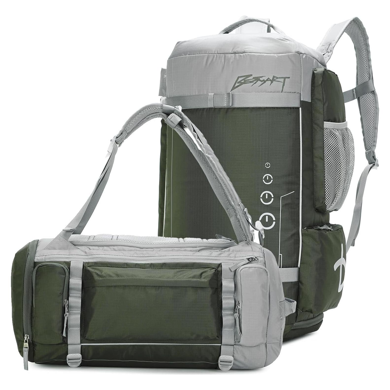 Mochila de Gimnasio BE SMART 40L Impermeable Verde Ejercito