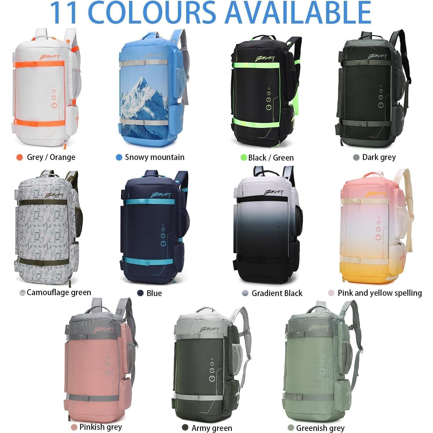 Mochila de Gimnasio BE SMART 40L Impermeable Verde Ejercito