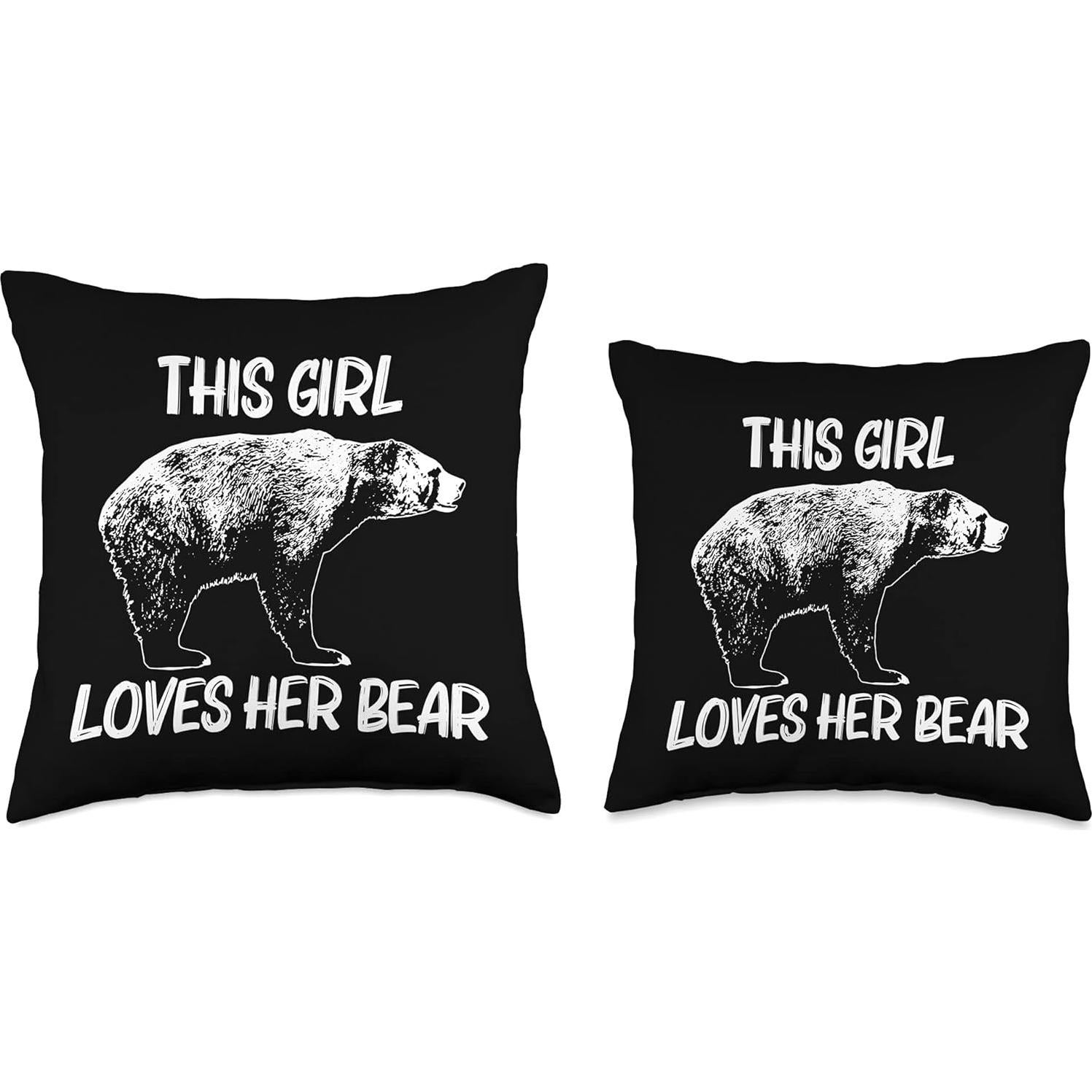 Cojín Divertido Oso Grizzly 40x40 cm para Camping