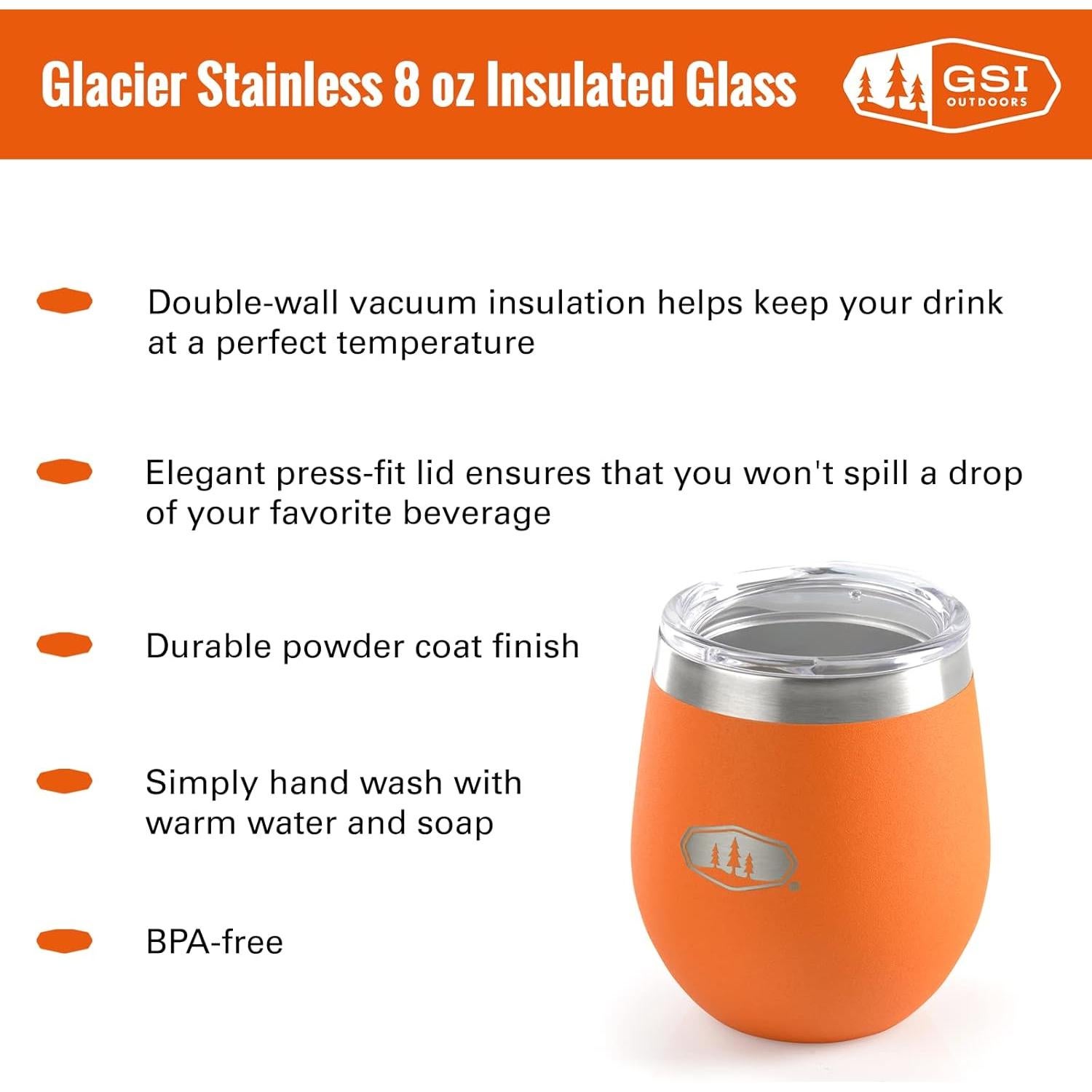 Vaso Aislante de Vidrio GSI Outdoors Calabaza Cosecha