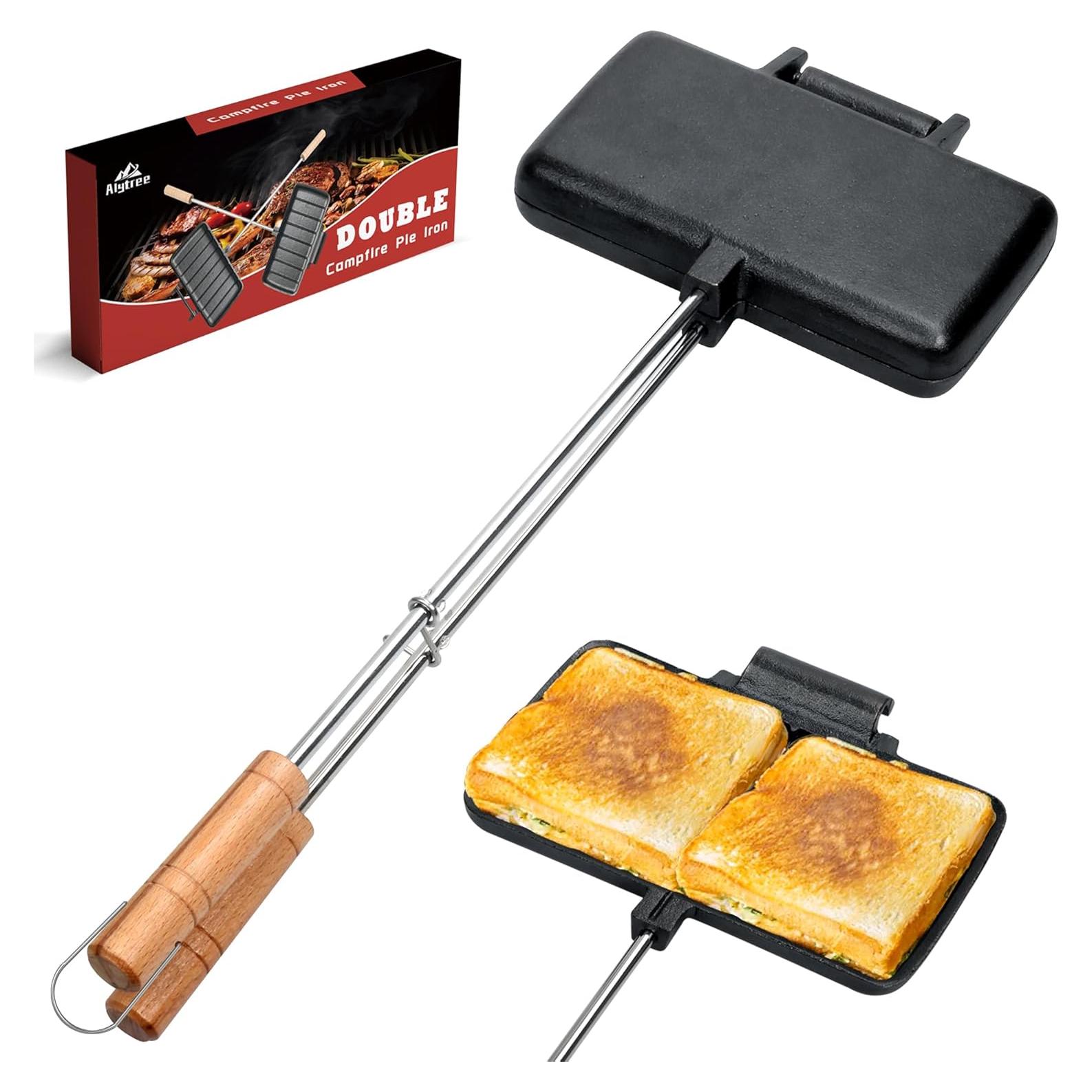 Hierro de Pastel Doble Alytree de Hierro Fundido 11x21cm