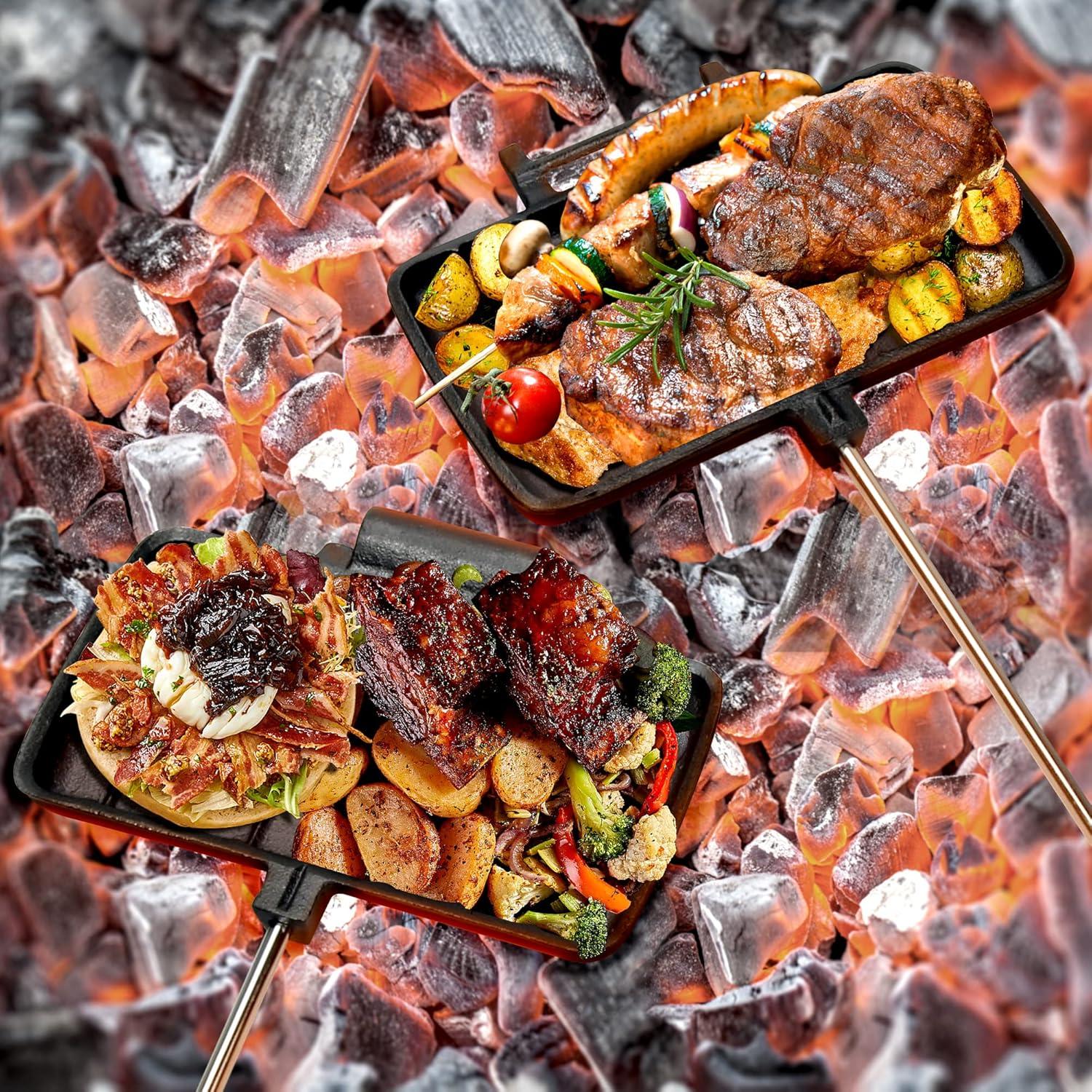 Hierro de Pastel Doble Alytree de Hierro Fundido 11x21cm