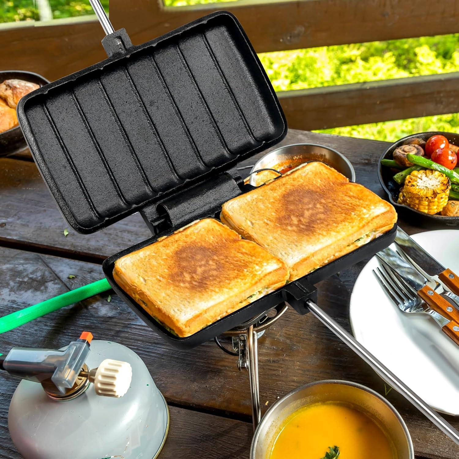 Hierro de Pastel Doble Alytree de Hierro Fundido 11x21cm