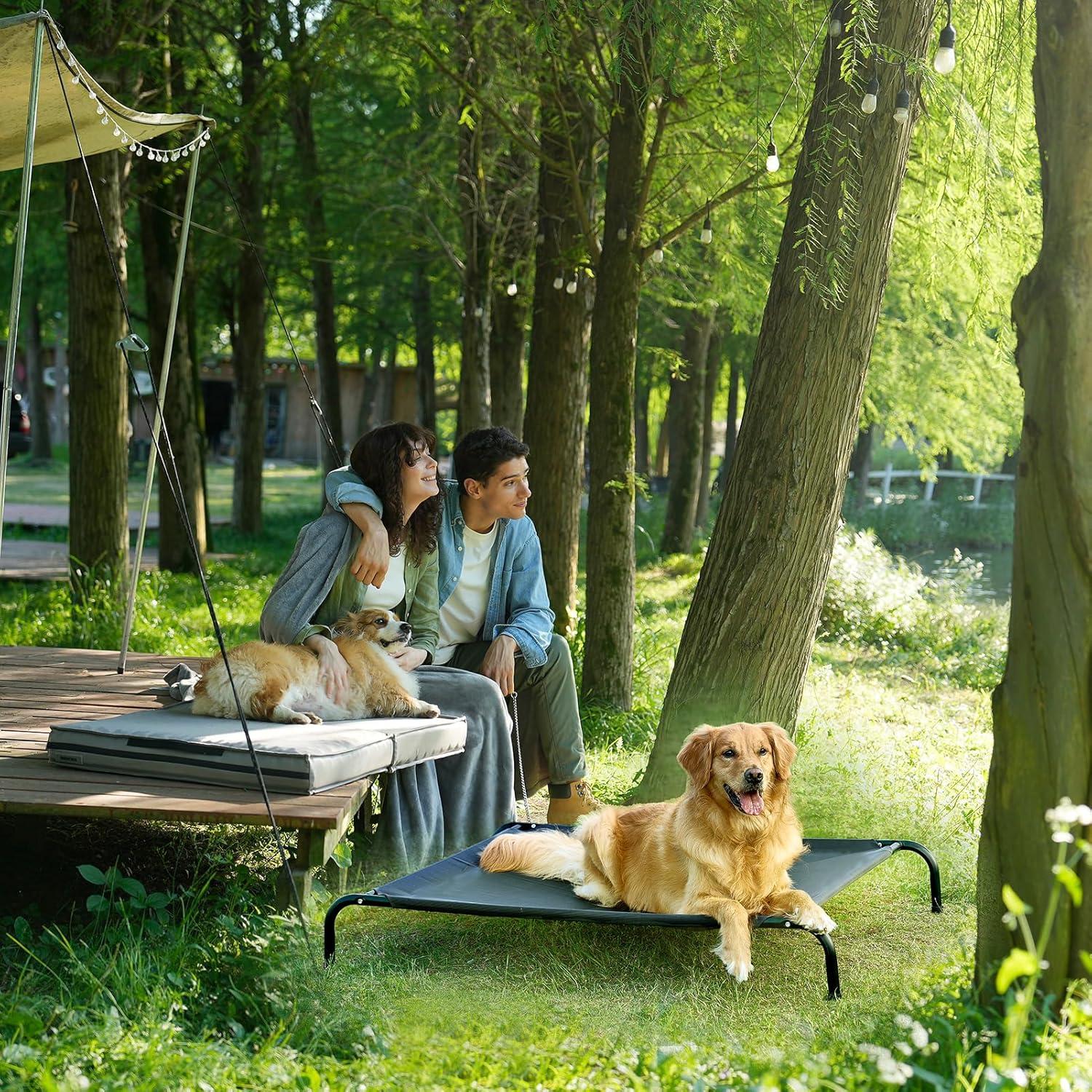 Cama Elevada para Perros EHEYCIGA Mediana 89x56 cm Impermeable