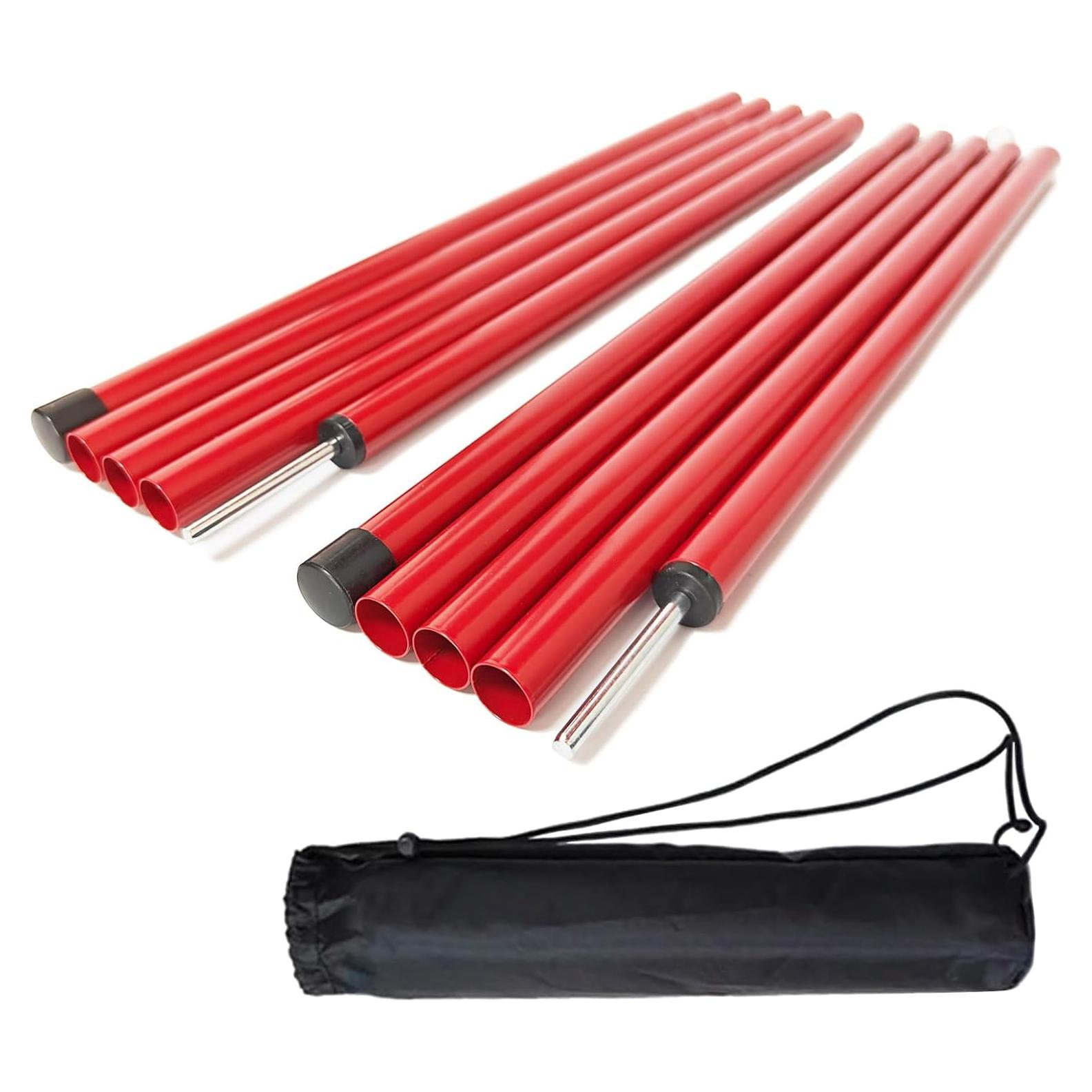 Postes de Tienda Portátiles Aokyitzm 190cm Rojo - 10 Piezas