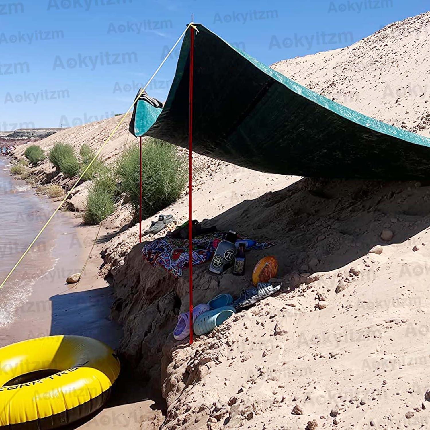 Postes de Tienda Portátiles Aokyitzm 190cm Rojo - 10 Piezas