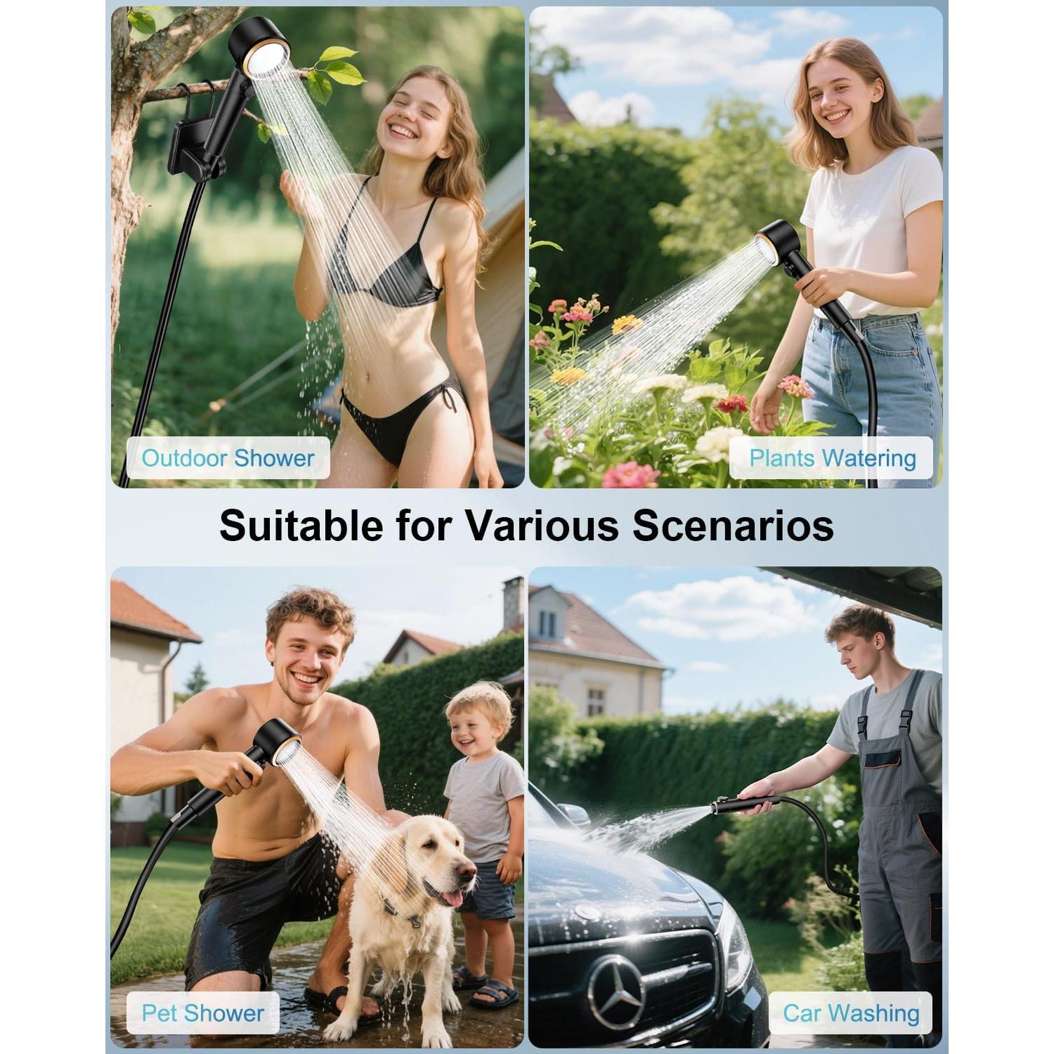 Ducha Portátil AUTOPkio 8000mAh 10L/min 5 Modos de Velocidad