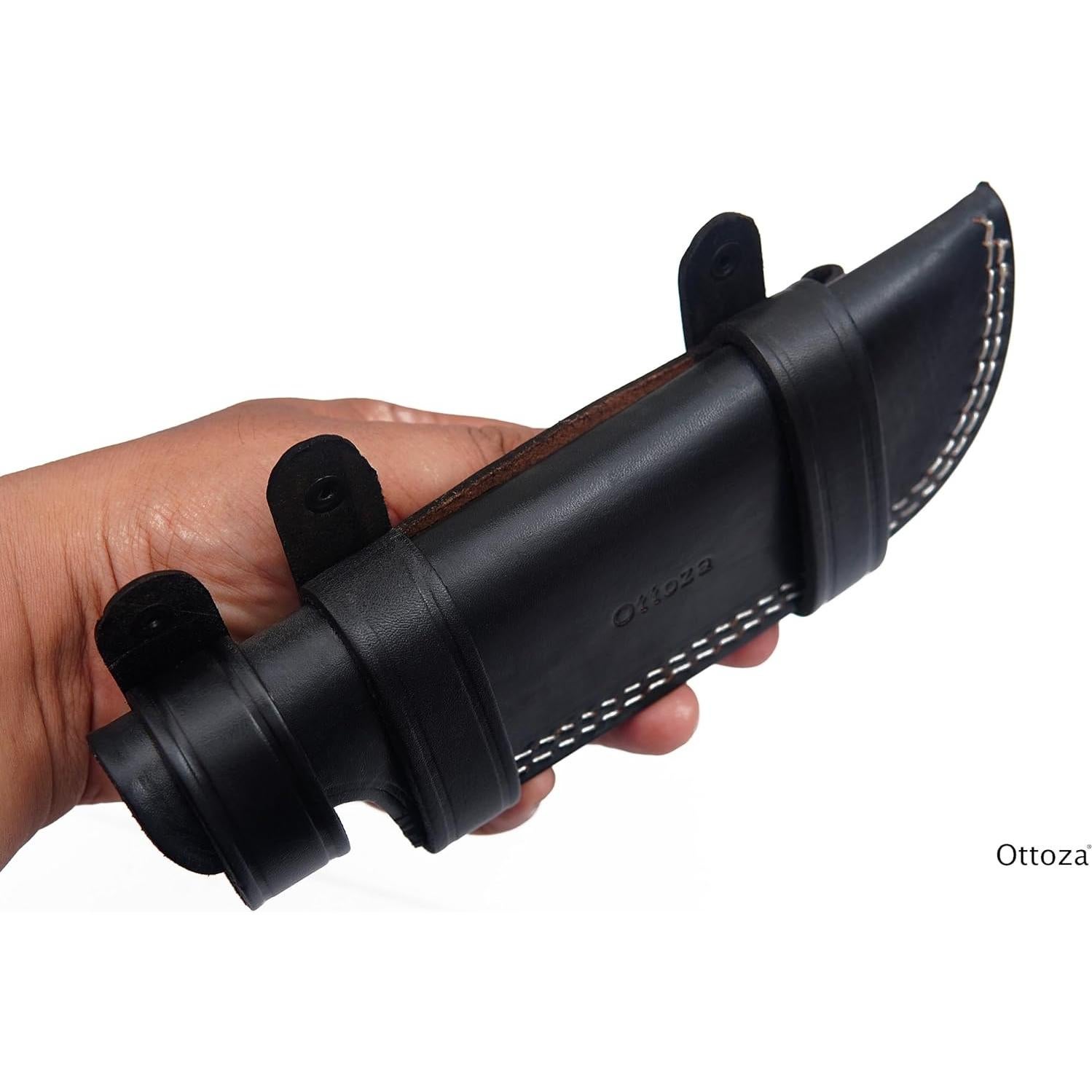 Funda de Cuchillo de Cuero Ottoza para Cinturón Mano Derecha 15.88 cm
