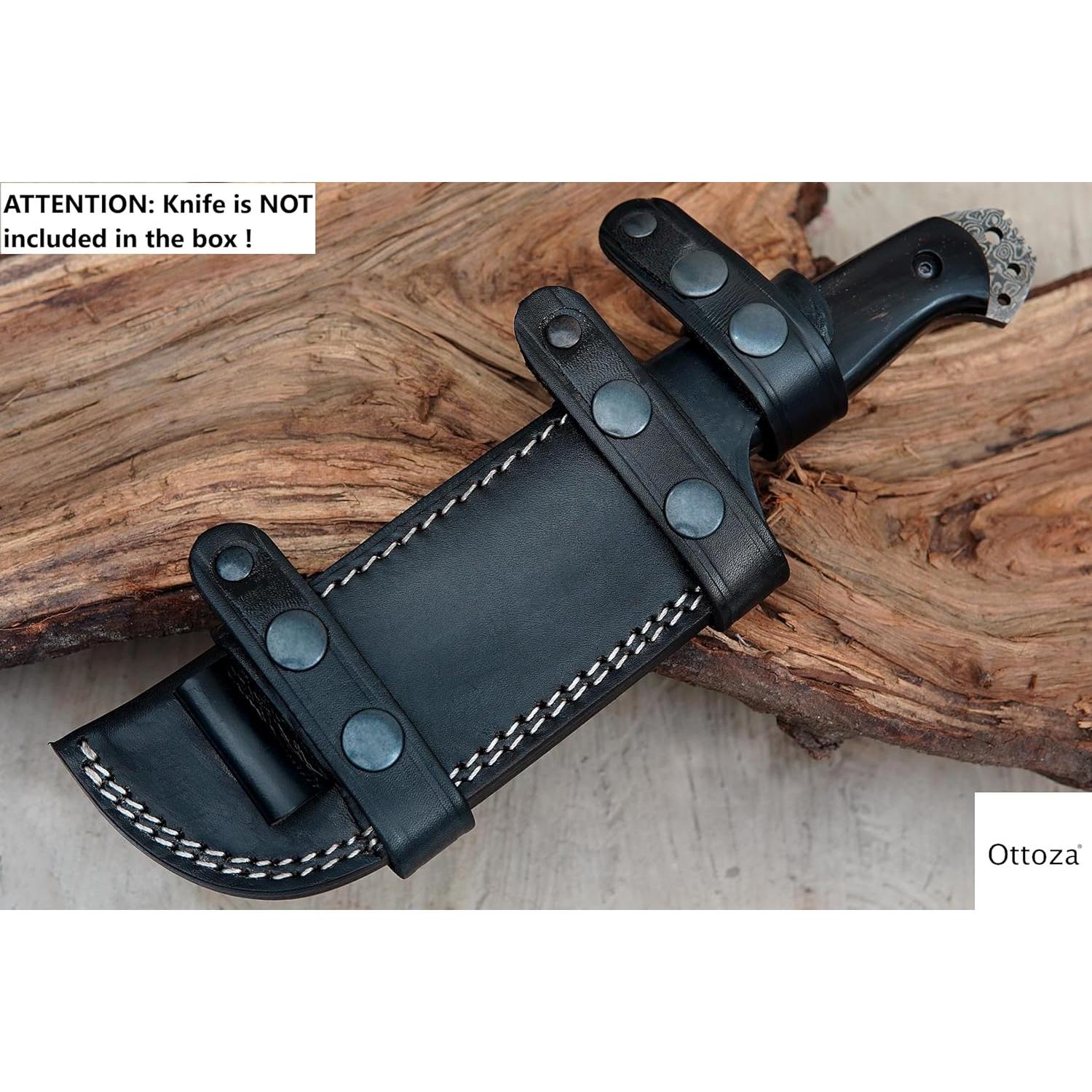 Funda de Cuchillo de Cuero Ottoza para Cinturón Mano Derecha 15.88 cm