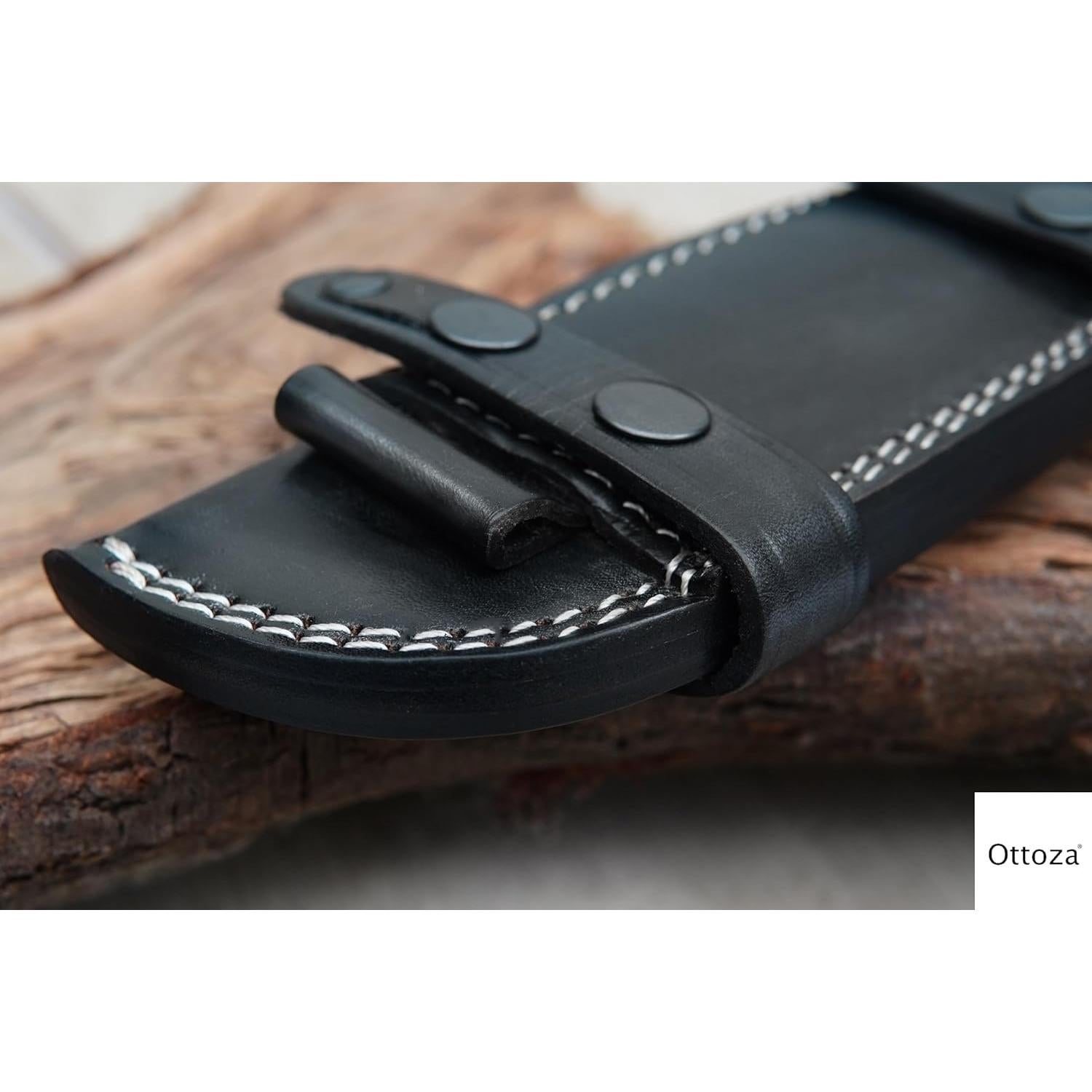 Funda de Cuchillo de Cuero Ottoza para Cinturón Mano Derecha 15.88 cm