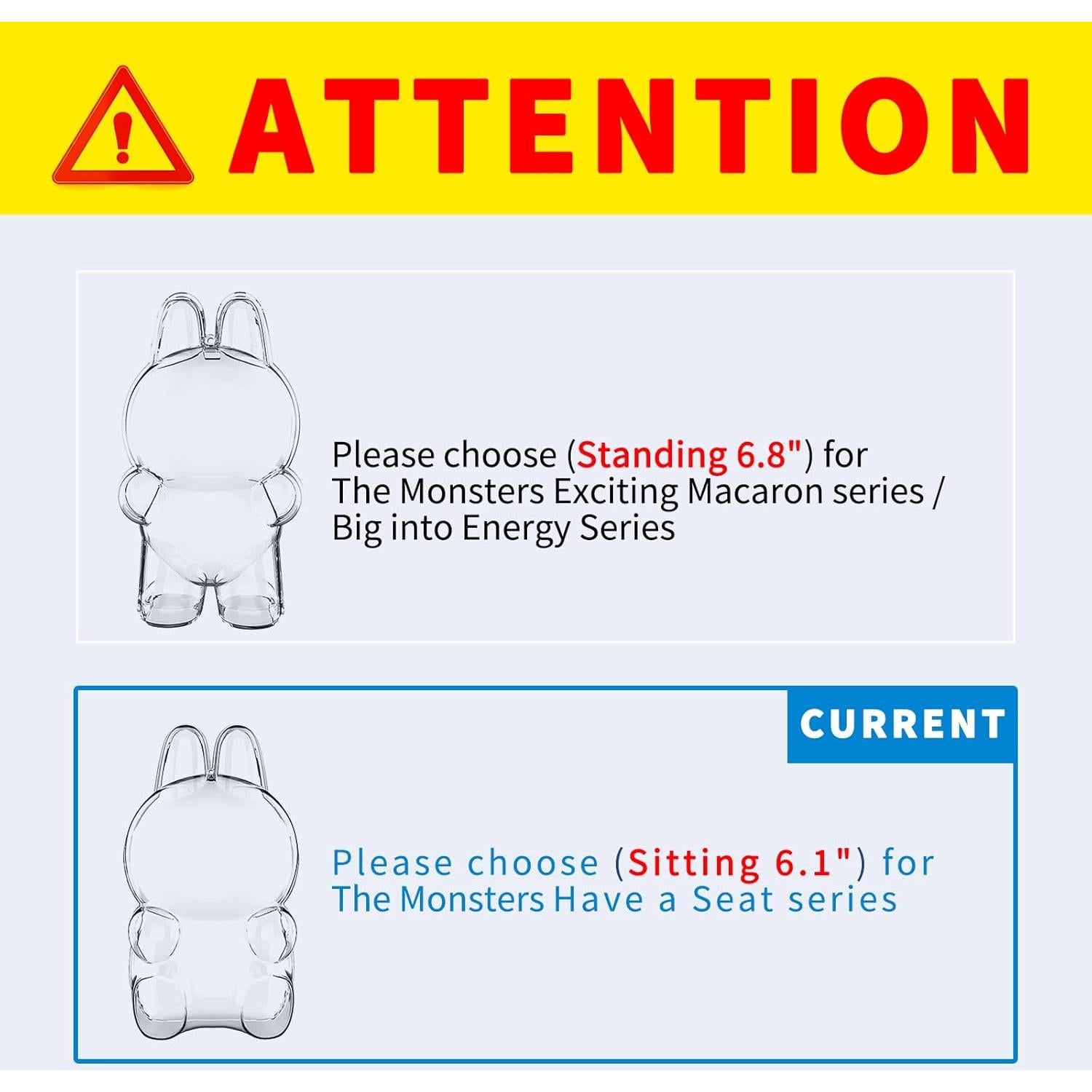 Funda Protectora Acrílica Bestoct para Muñeca Monstruo 15.5 cm