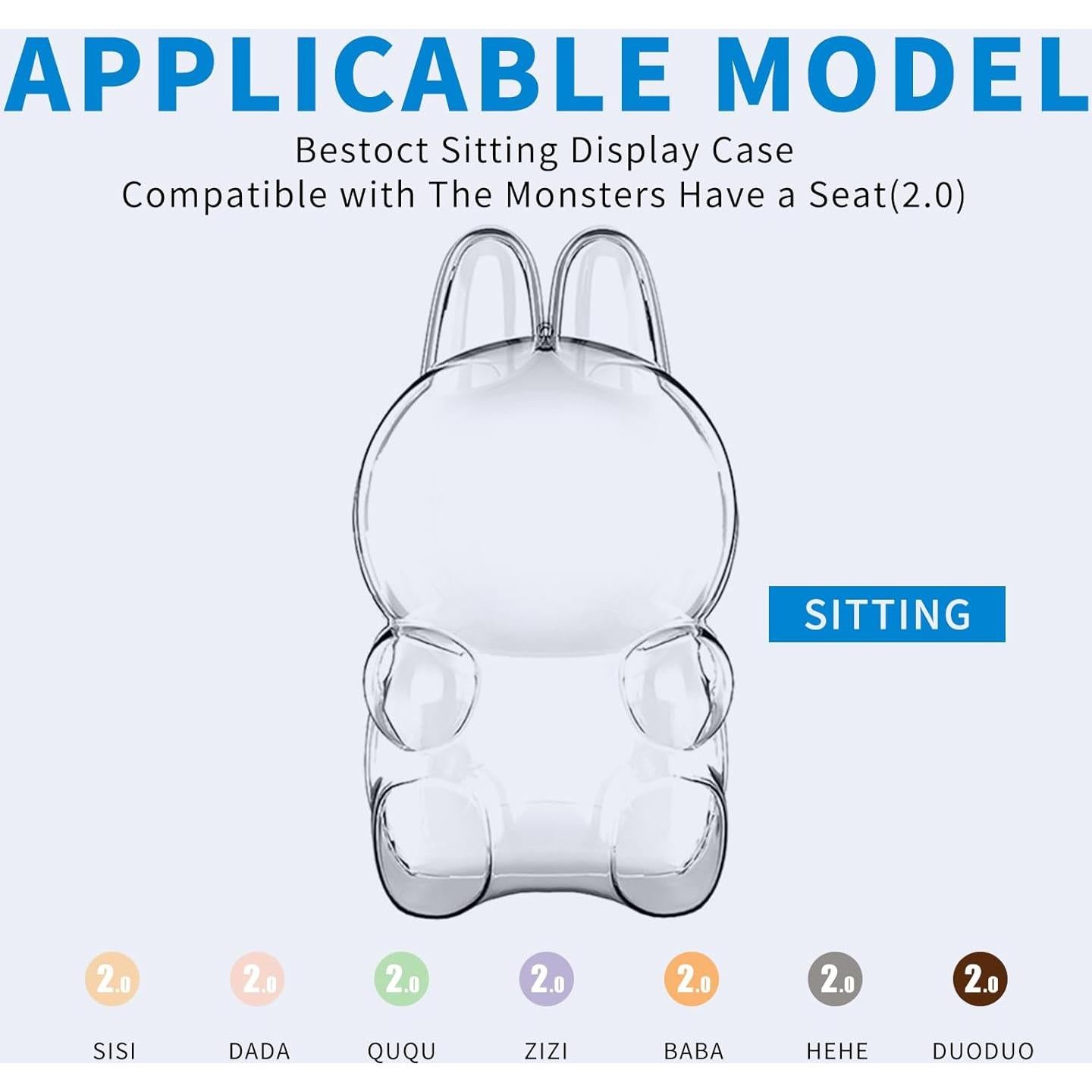 Funda Protectora Acrílica Bestoct para Muñeca Monstruo 15.5 cm