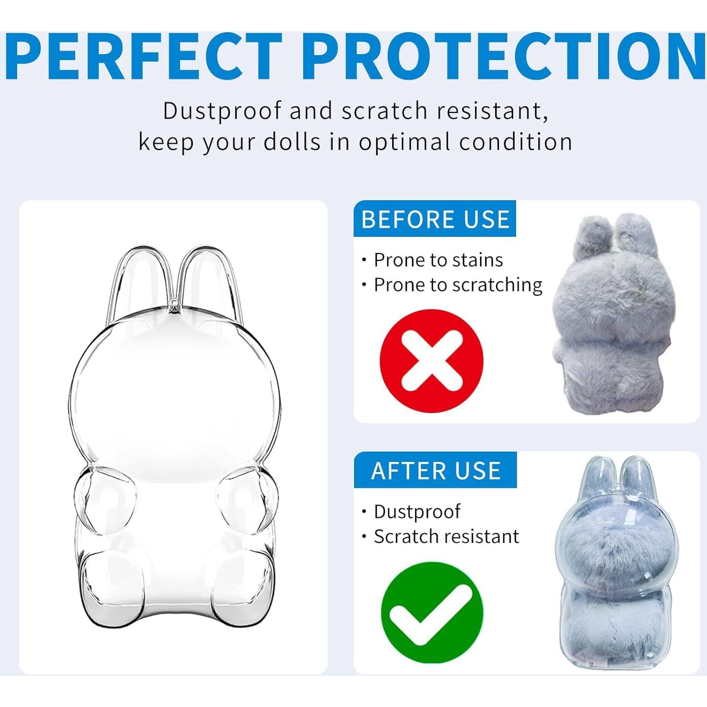 Funda Protectora Acrílica Bestoct para Muñeca Monstruo 15.5 cm