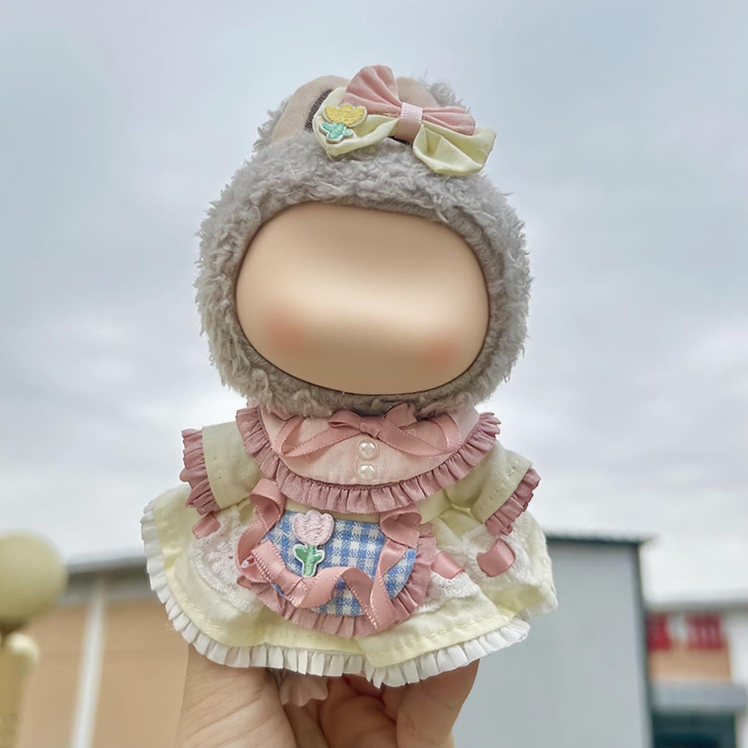 Conjunto Ropa para Muñecas 17cm CUTE002 Vestido Europeo Amarillo/Rosa