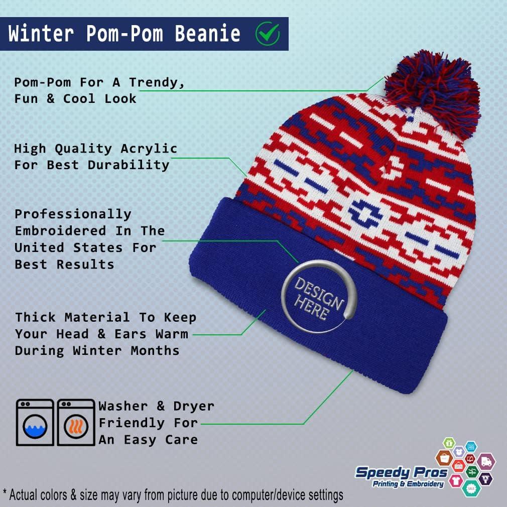 Gorro Pom Pom Unisex Speedy Pros Acrílico Invierno Talla Única