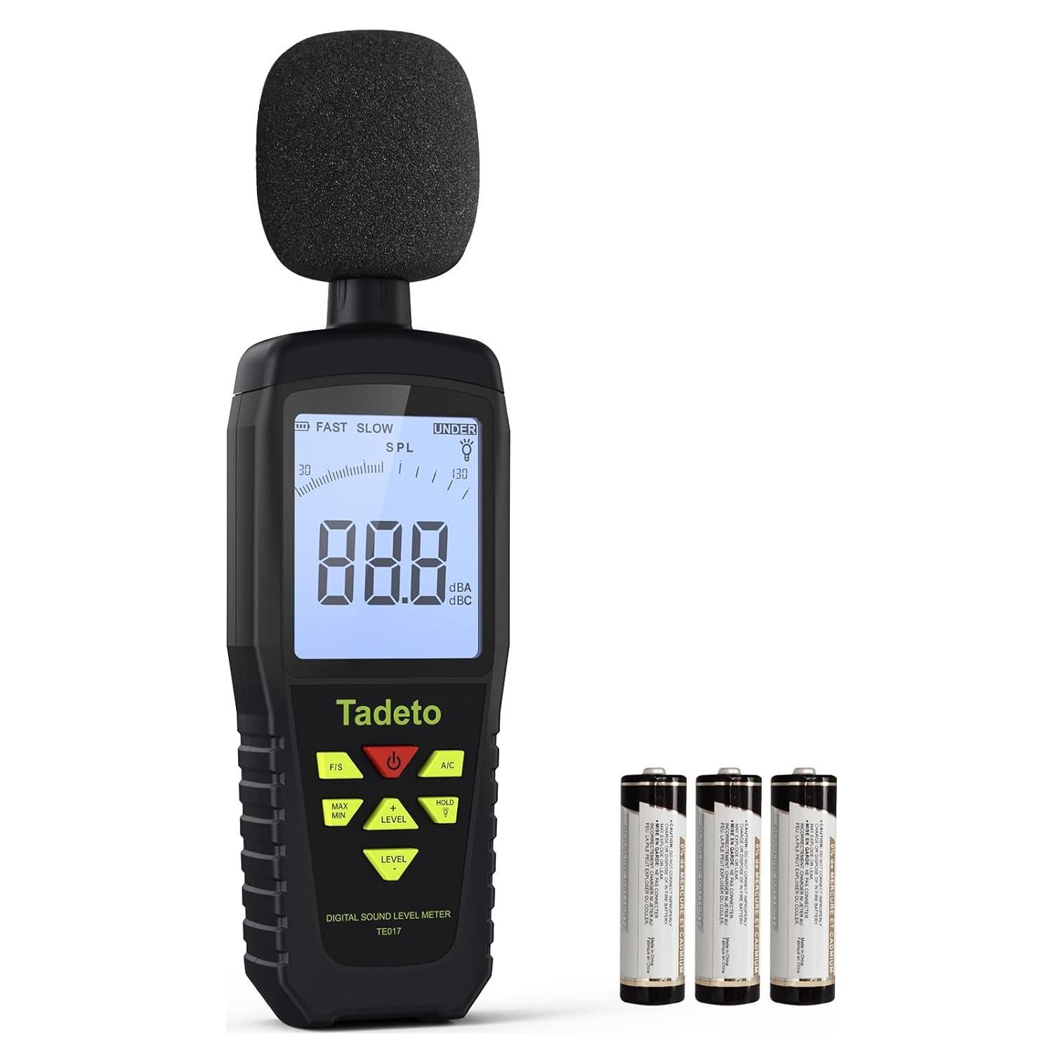 Medidor de Decibelios Digital Tadeto TE017 30-130dB LCD Retroiluminado