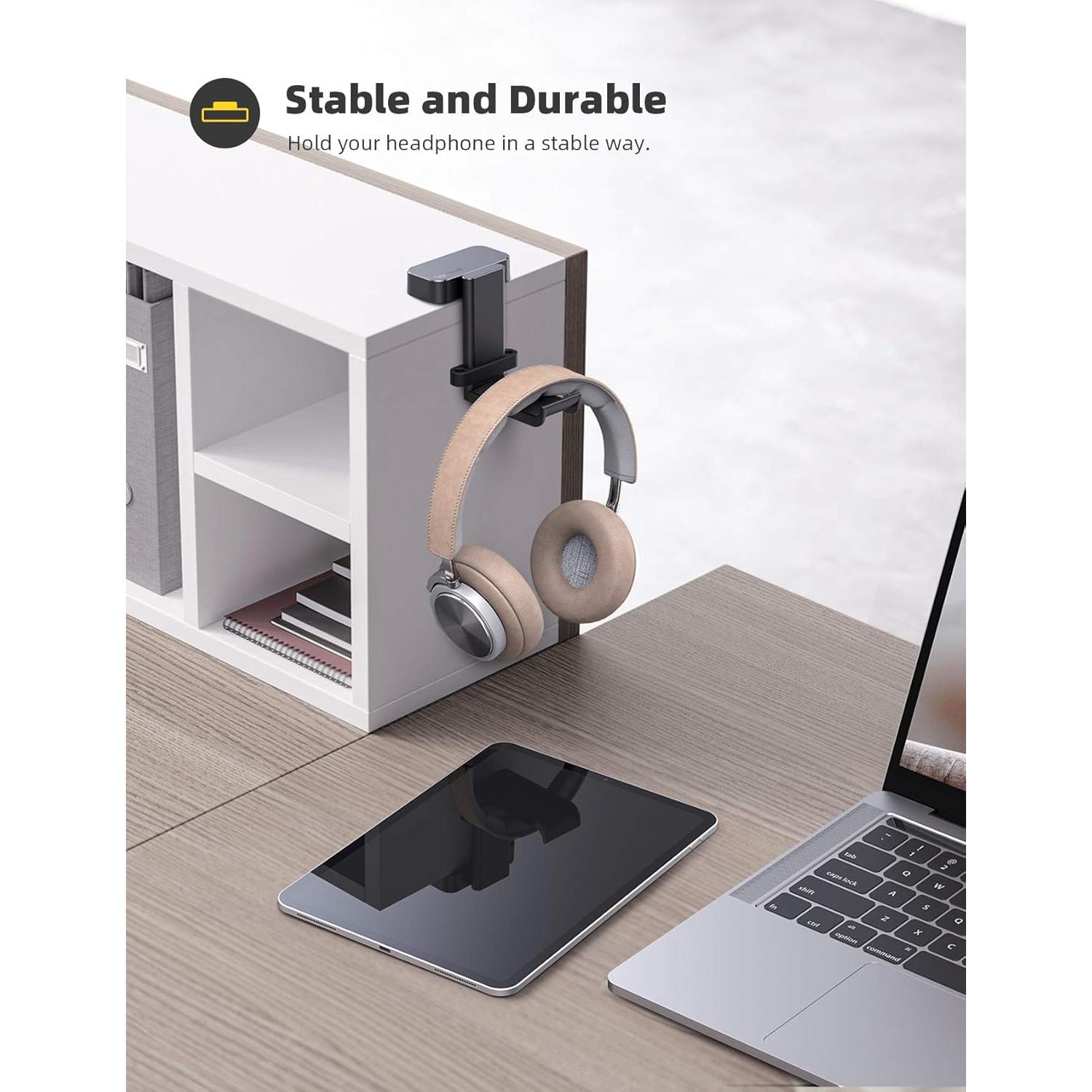 Soporte para Auriculares Lamicall DH01 Negro con Organizador
