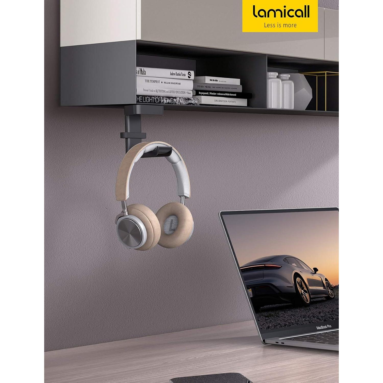 Soporte para Auriculares Lamicall DH01 Negro con Organizador