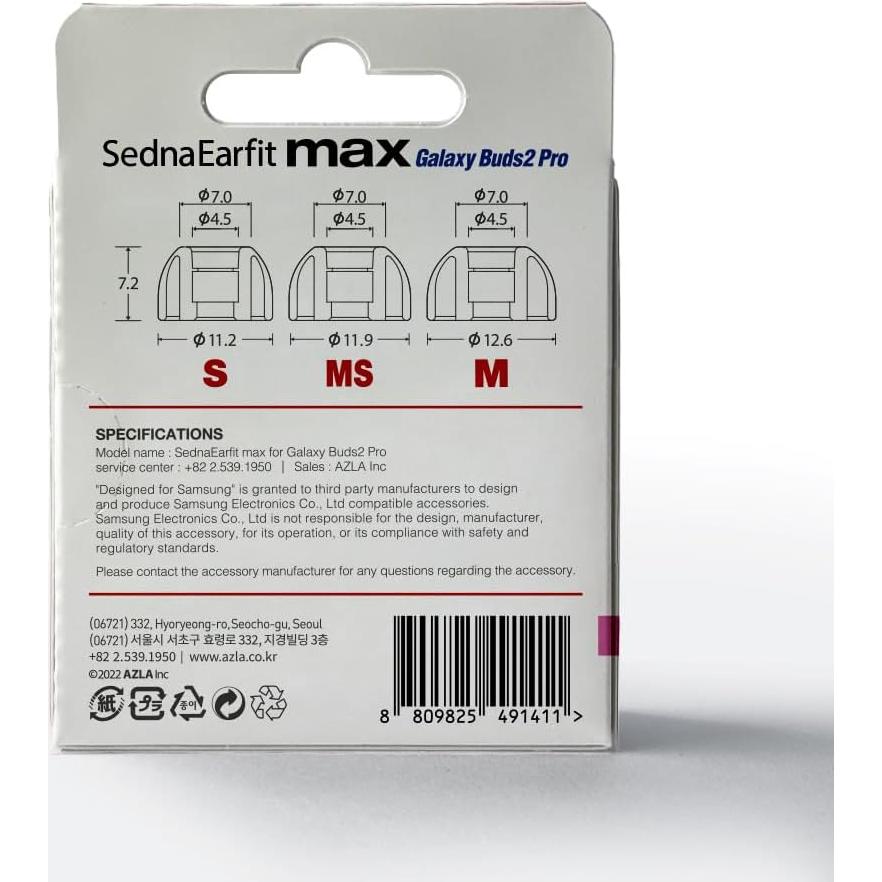 Puntas de Reemplazo AZLA SednaEarfit MAX para Galaxy Buds 2 Pro