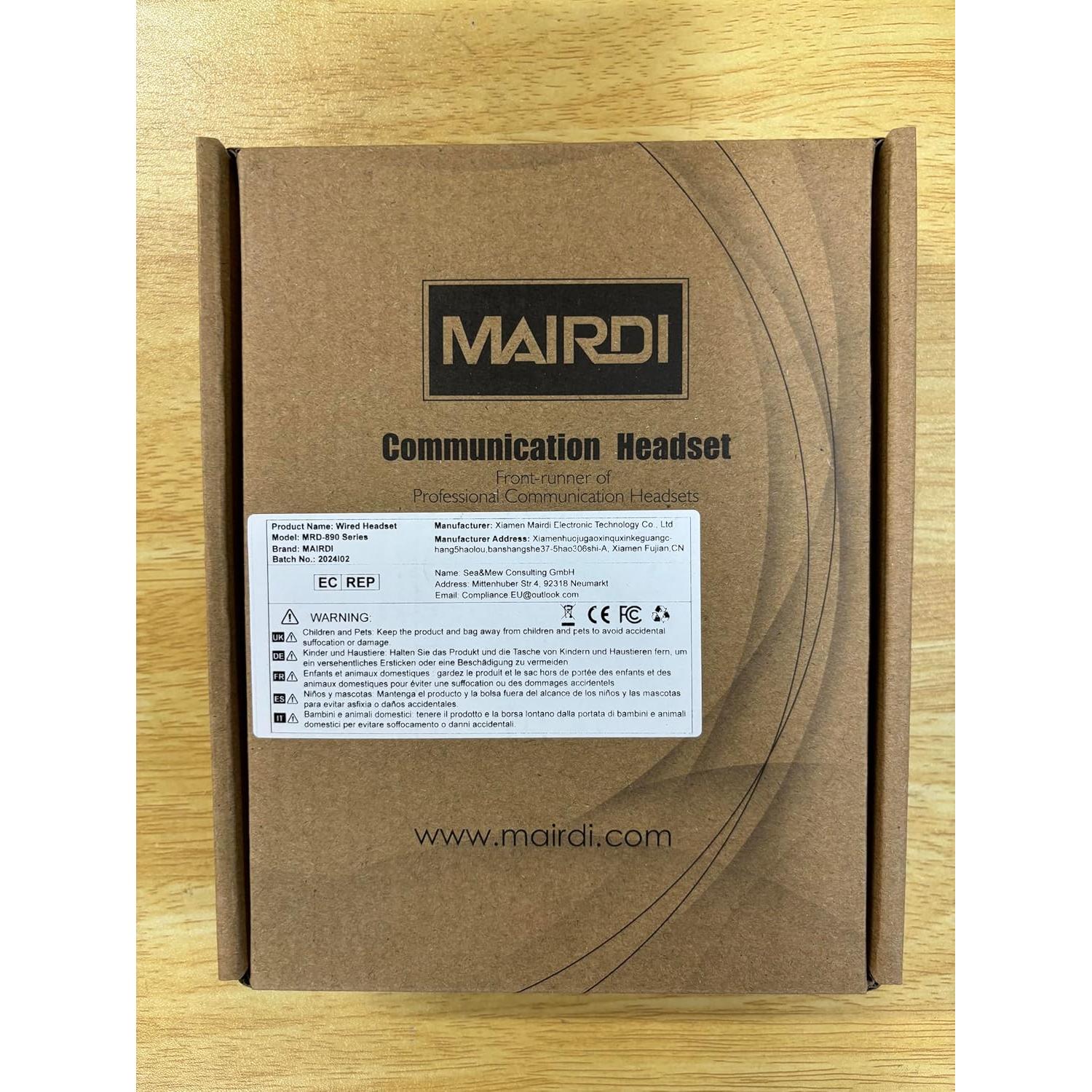 Auricular USB MAIRDI M890UC con Micrófono Cancelación de Ruido