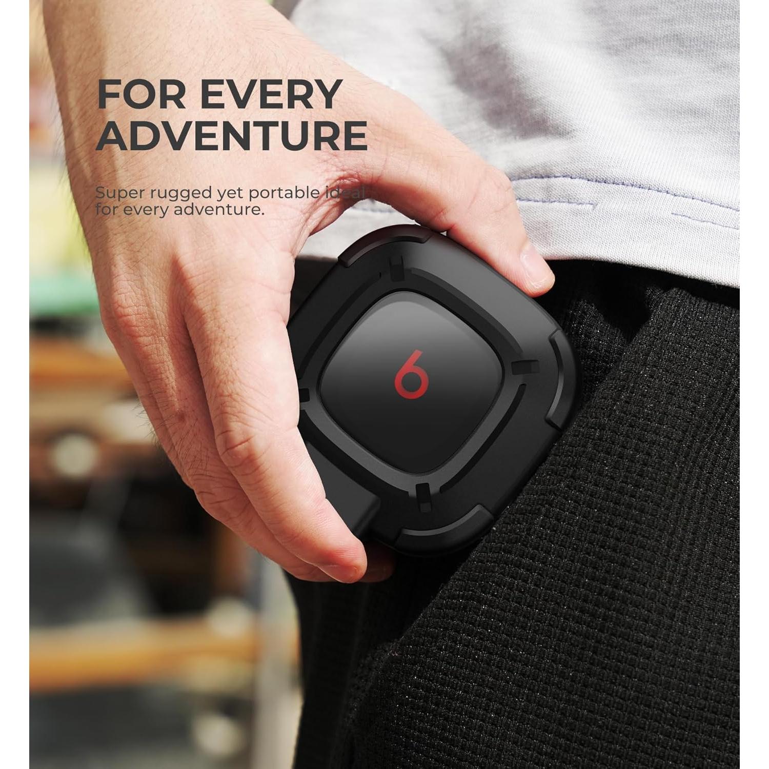 Funda Resistente Dexnor para Beats Fit Pro 2021 Negra con Mosquetón