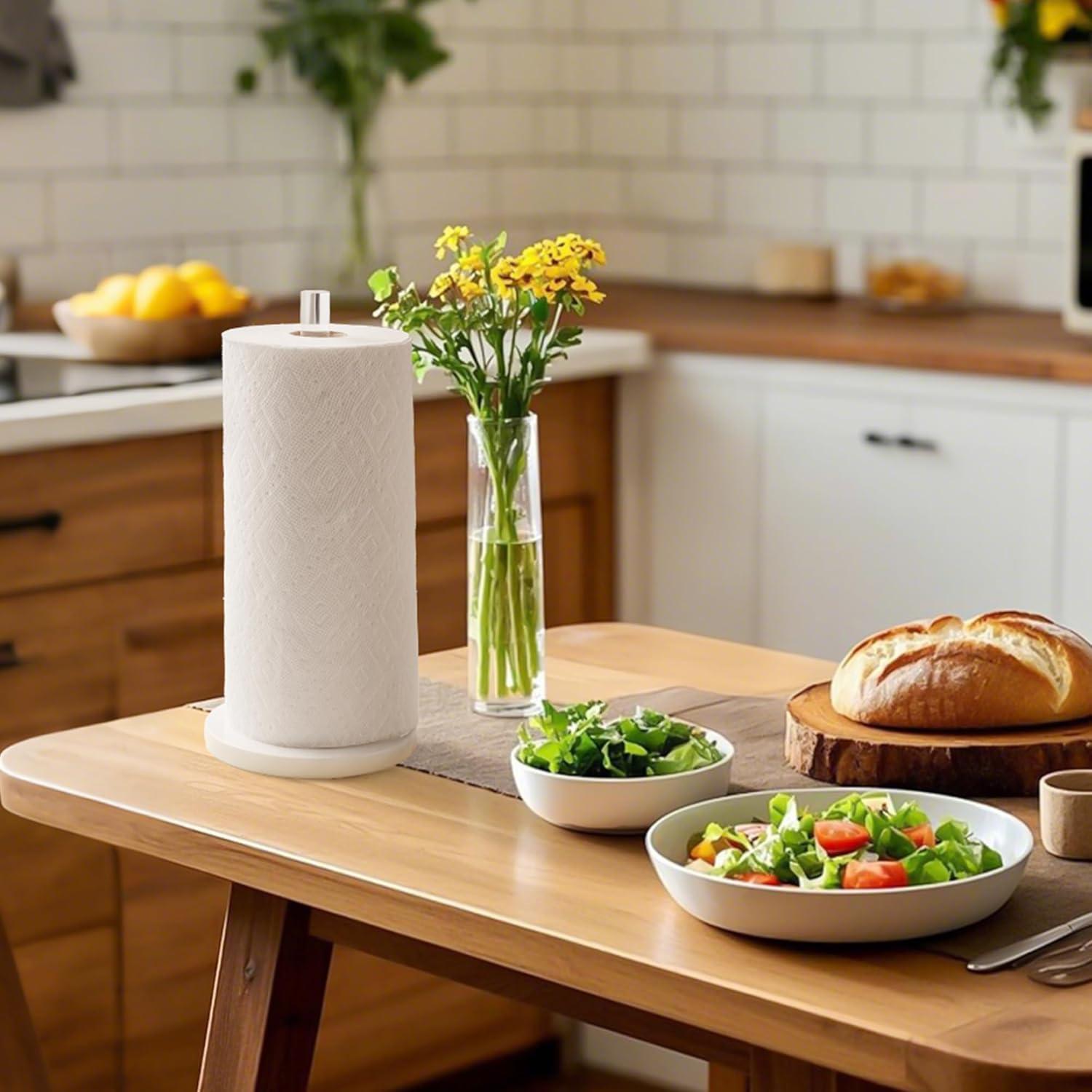 Soporte para Toallas de Papel WORHE Mármol Blanco 13.97 cm