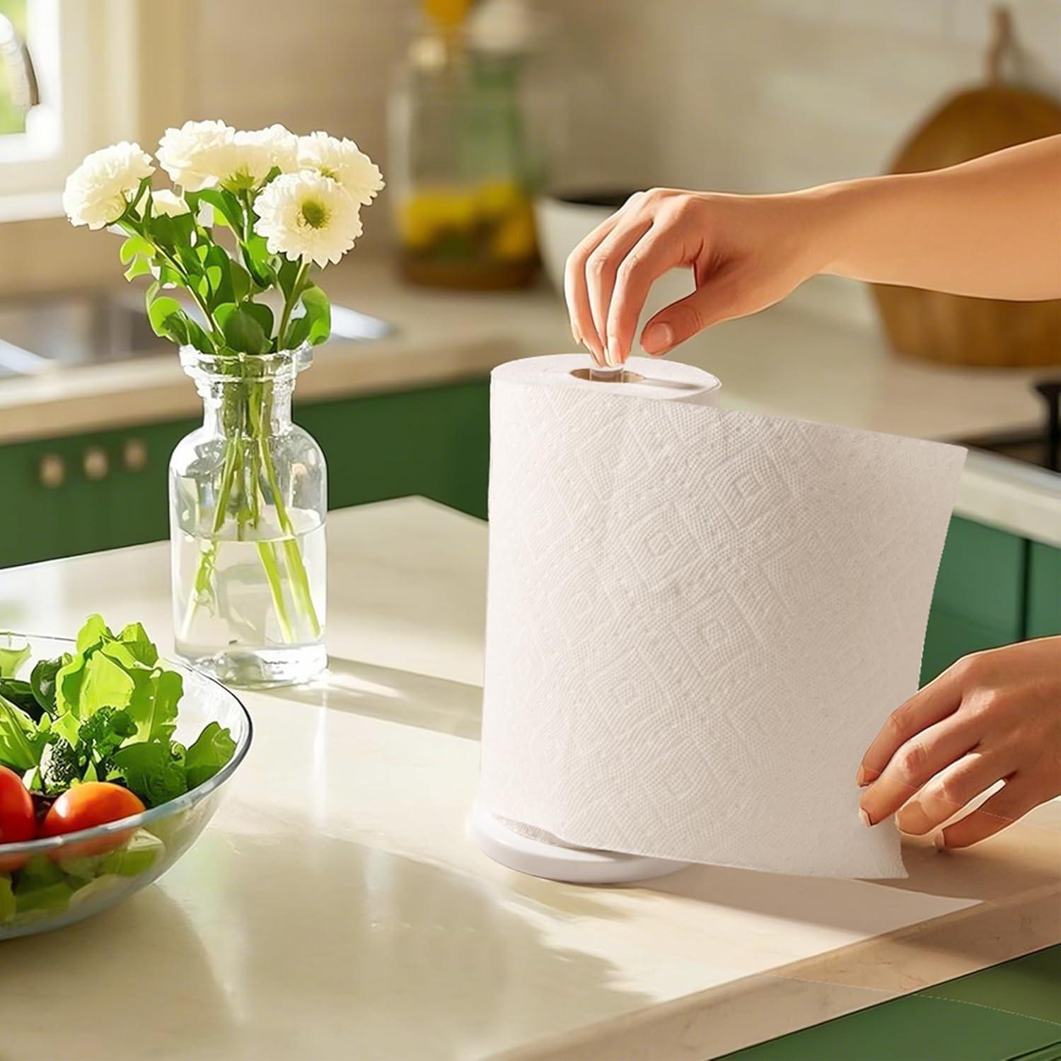 Soporte para Toallas de Papel WORHE Mármol Blanco 13.97 cm