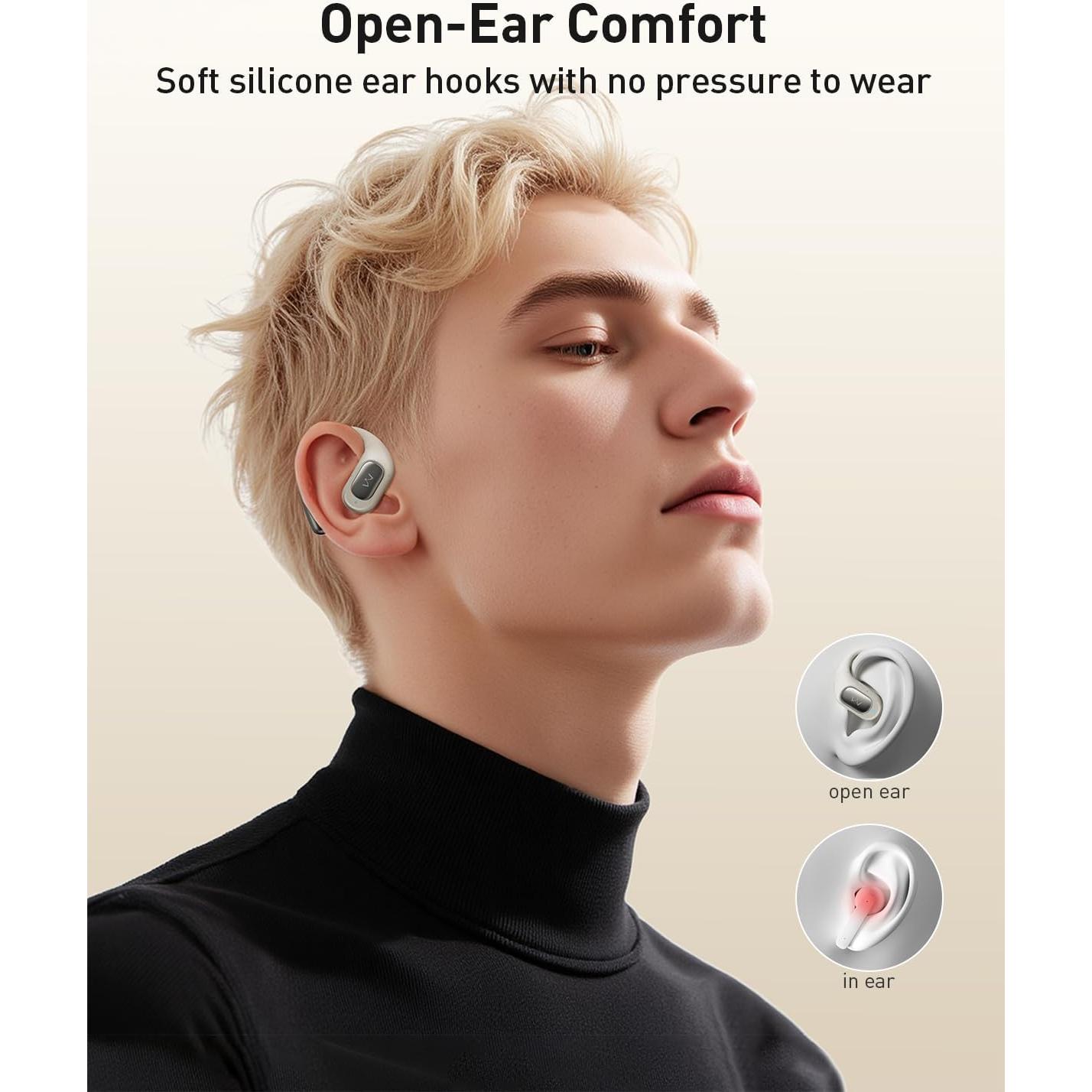 Auriculares Inalámbricos iWALK BTC006 Bluetooth 5.4 35h Beige