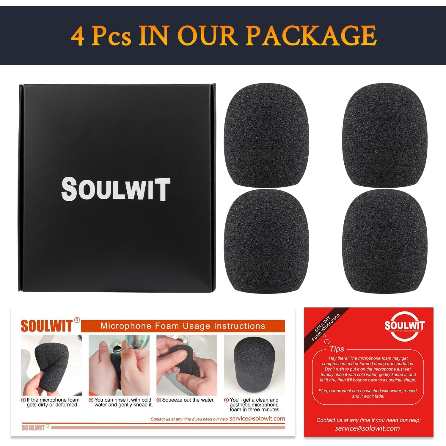 Filtro Pop para Micrófonos SOULWIT P170 - 4 Piezas Espuma