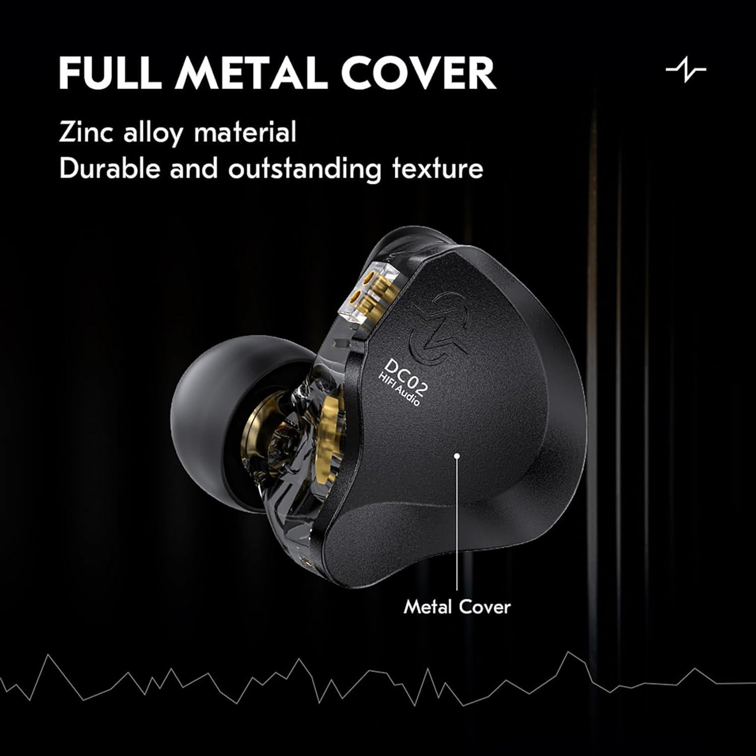 Auriculares In-Ear CCZ DC02 HiFi Estéreo con Cable Plata