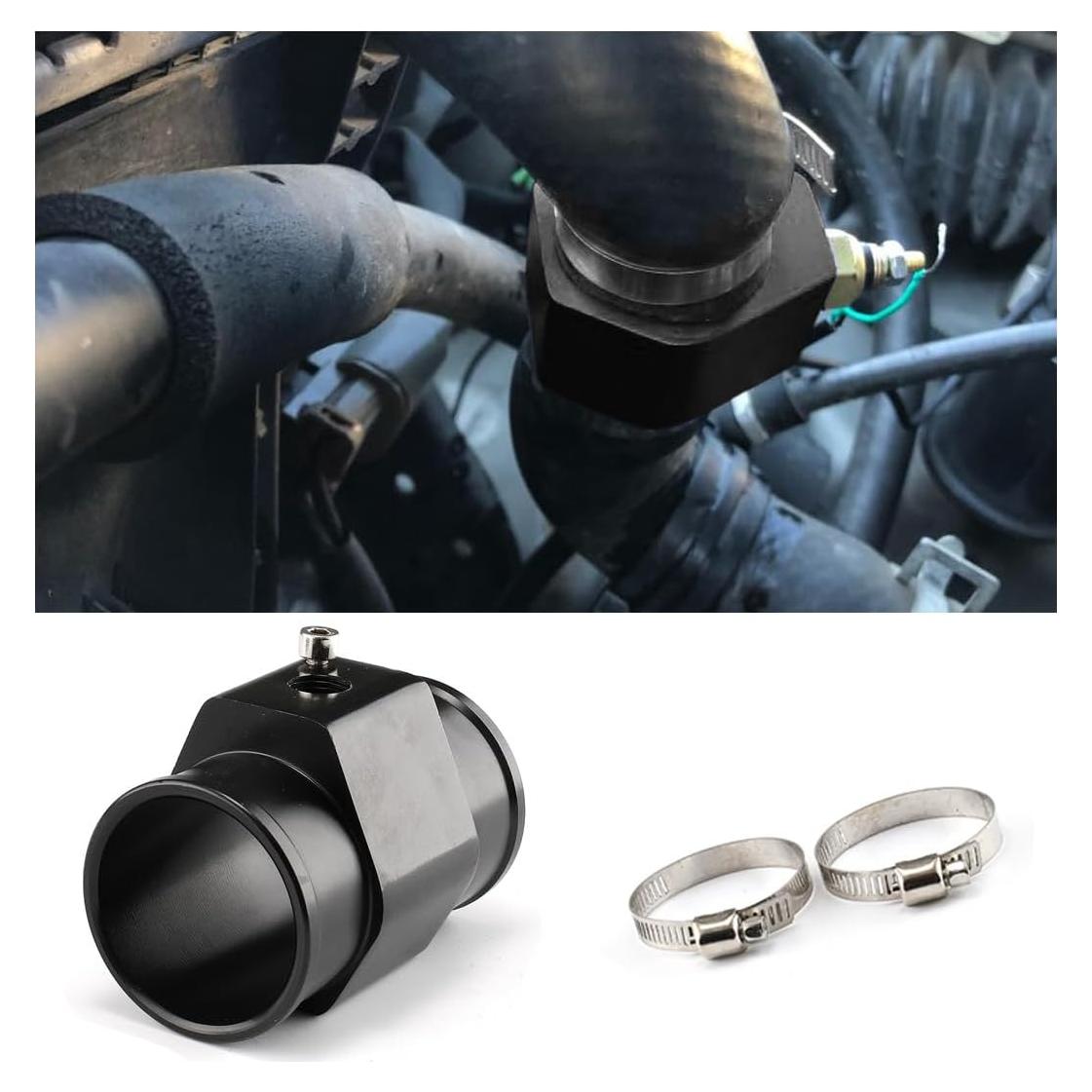 Adaptador de Manguera de Temperatura de Agua AICEL 32mm Negro