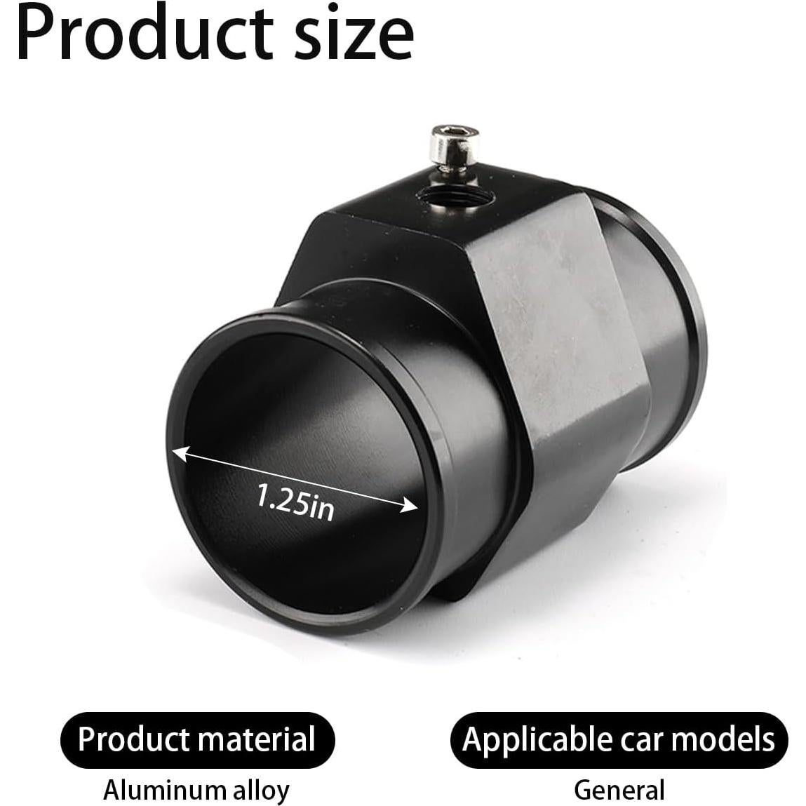 Adaptador de Manguera de Temperatura de Agua AICEL 32mm Negro