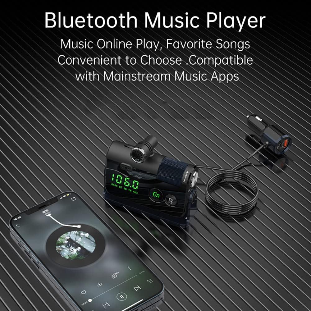 Transmisor Bluetooth para Coche WYYHAA FM con Carga Rápida 18W