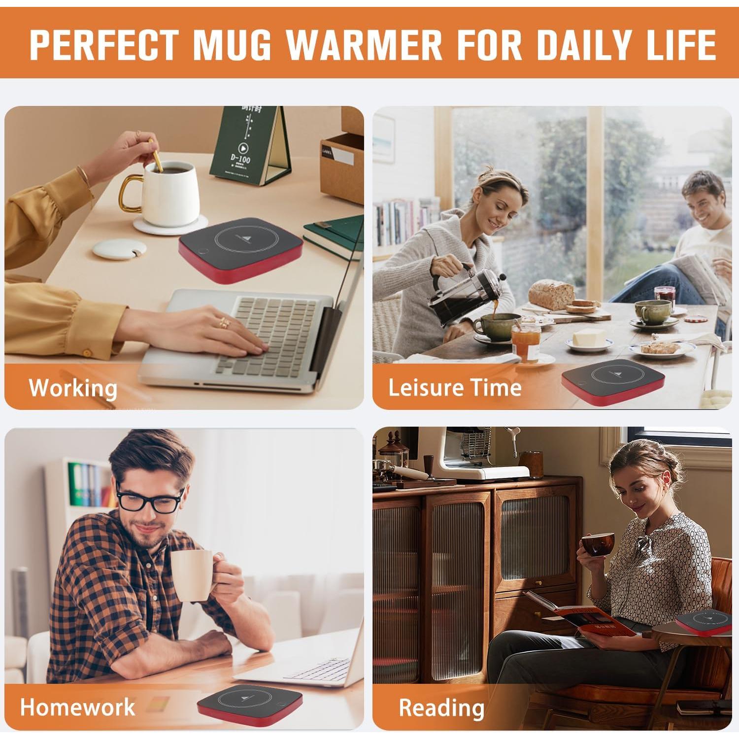 Calentador de Tazas CEEFFELIAN 16W con 3 Niveles de Temperatura