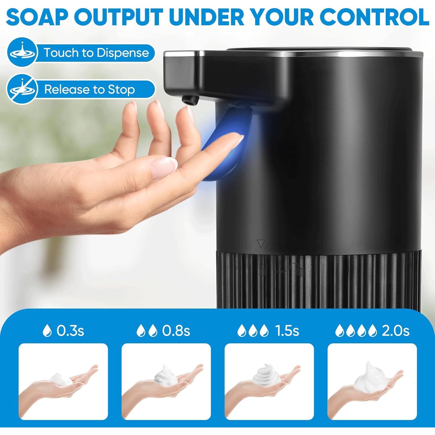 Dispensador Automático de Jabón UAYBABU 400 ml Táctil Negro