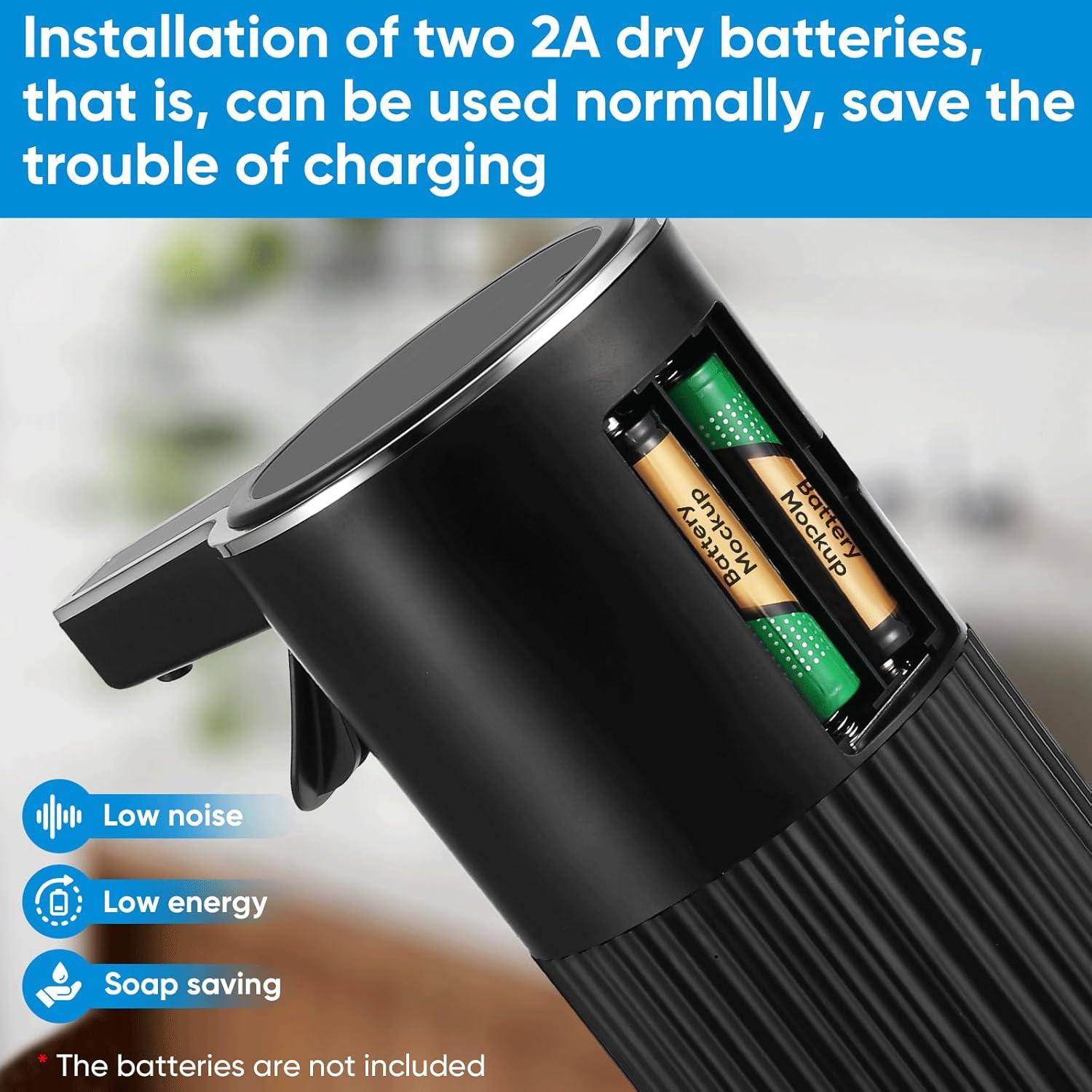 Dispensador Automático de Jabón UAYBABU 400 ml Táctil Negro