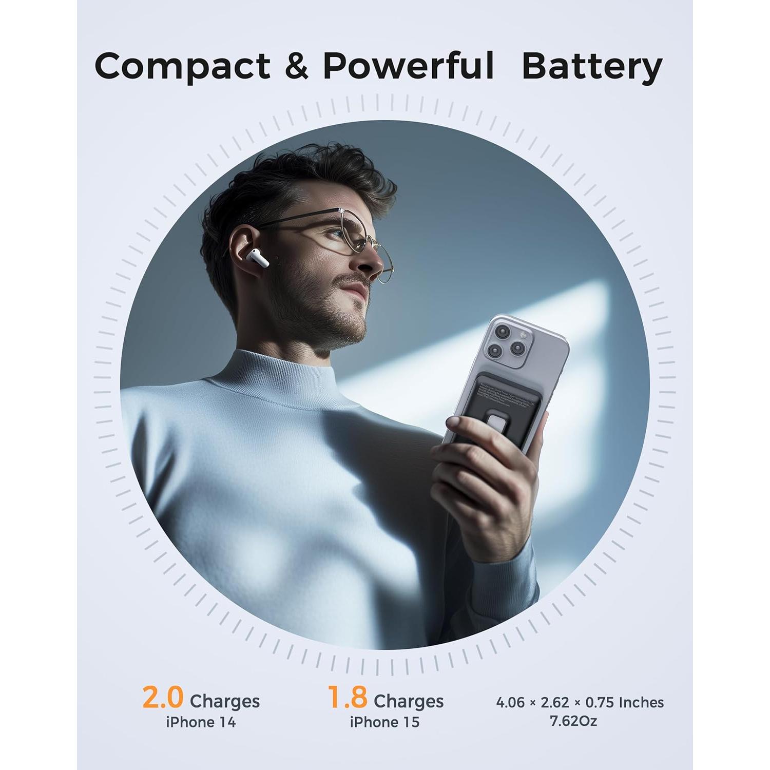 Cargador Portátil Magnético TESSAN 10,000mAh Carga Rápida