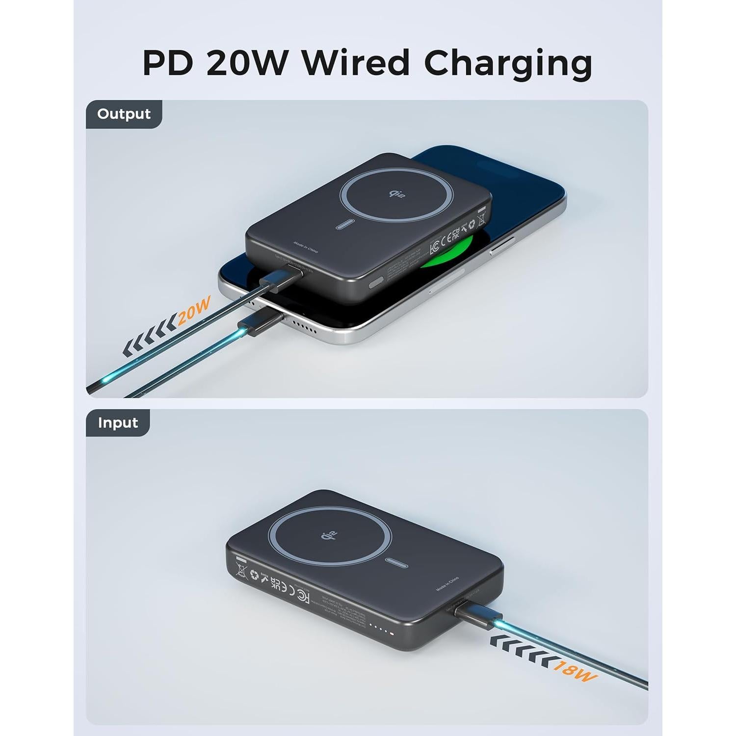 Cargador Portátil Magnético TESSAN 10,000mAh Carga Rápida