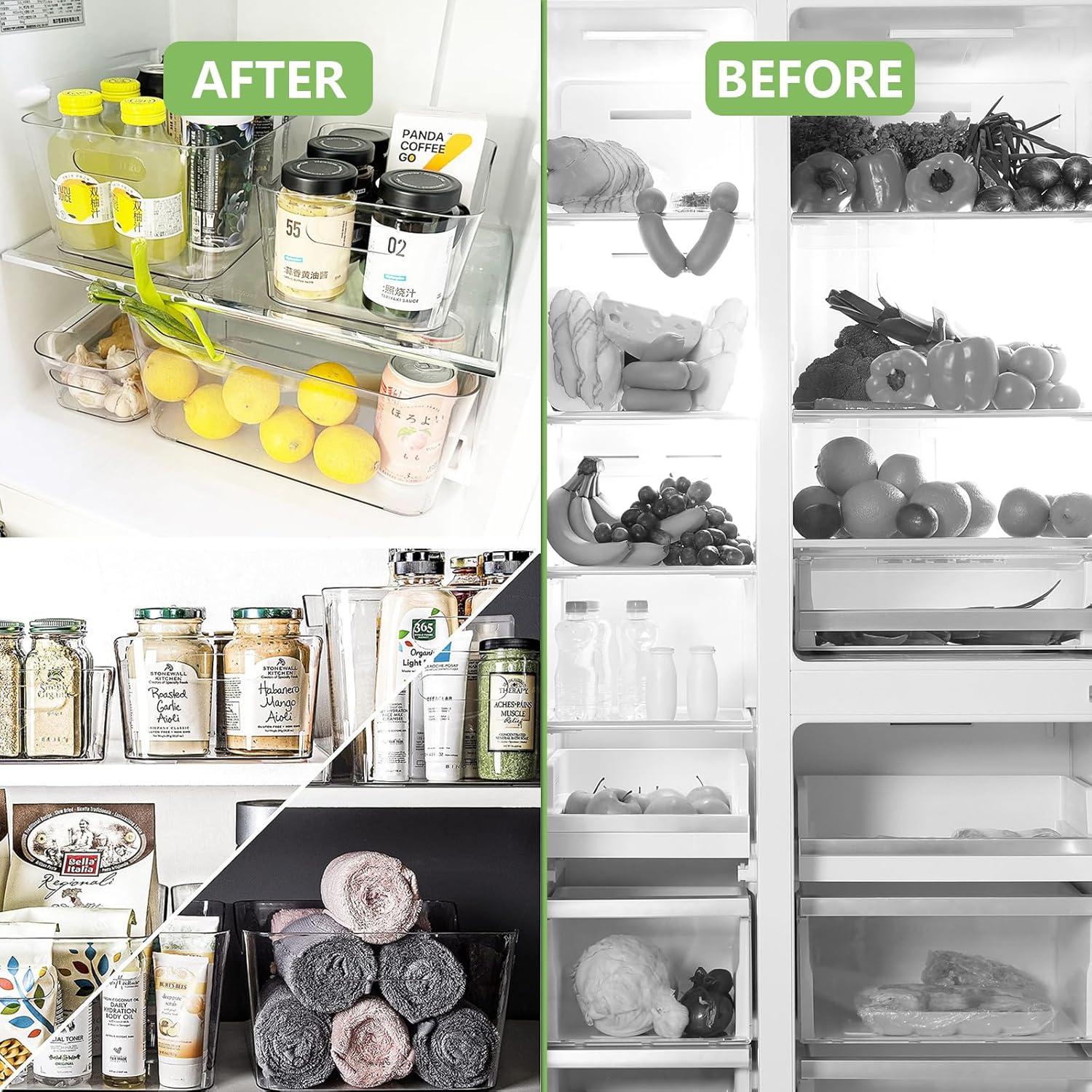 Contenedores de Almacenamiento Plástico Transparente 4PK 28.4x20.3x12.7cm