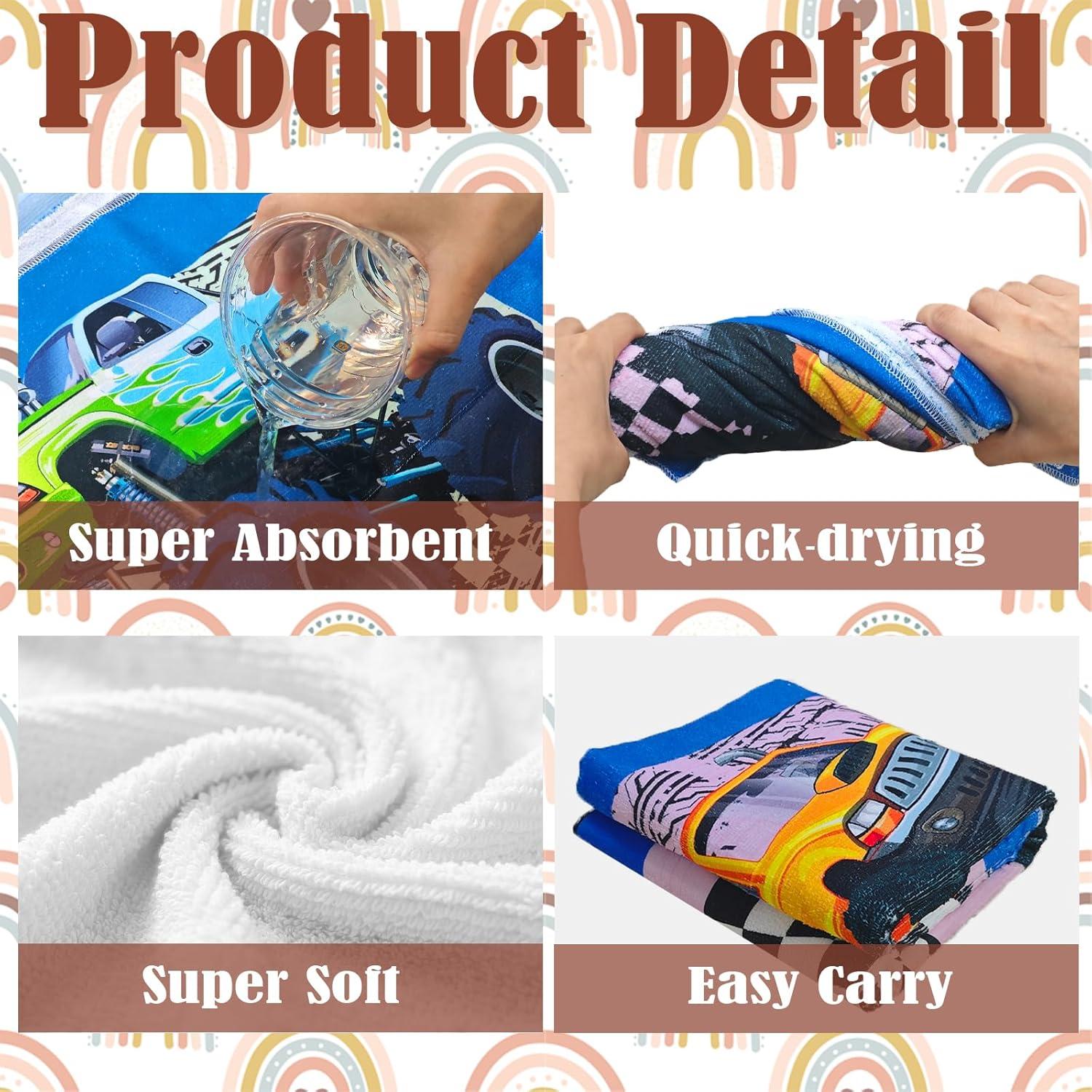 Toalla de Playa ZhowHoHo Arcoíris Boho 76x150 cm Microfibra