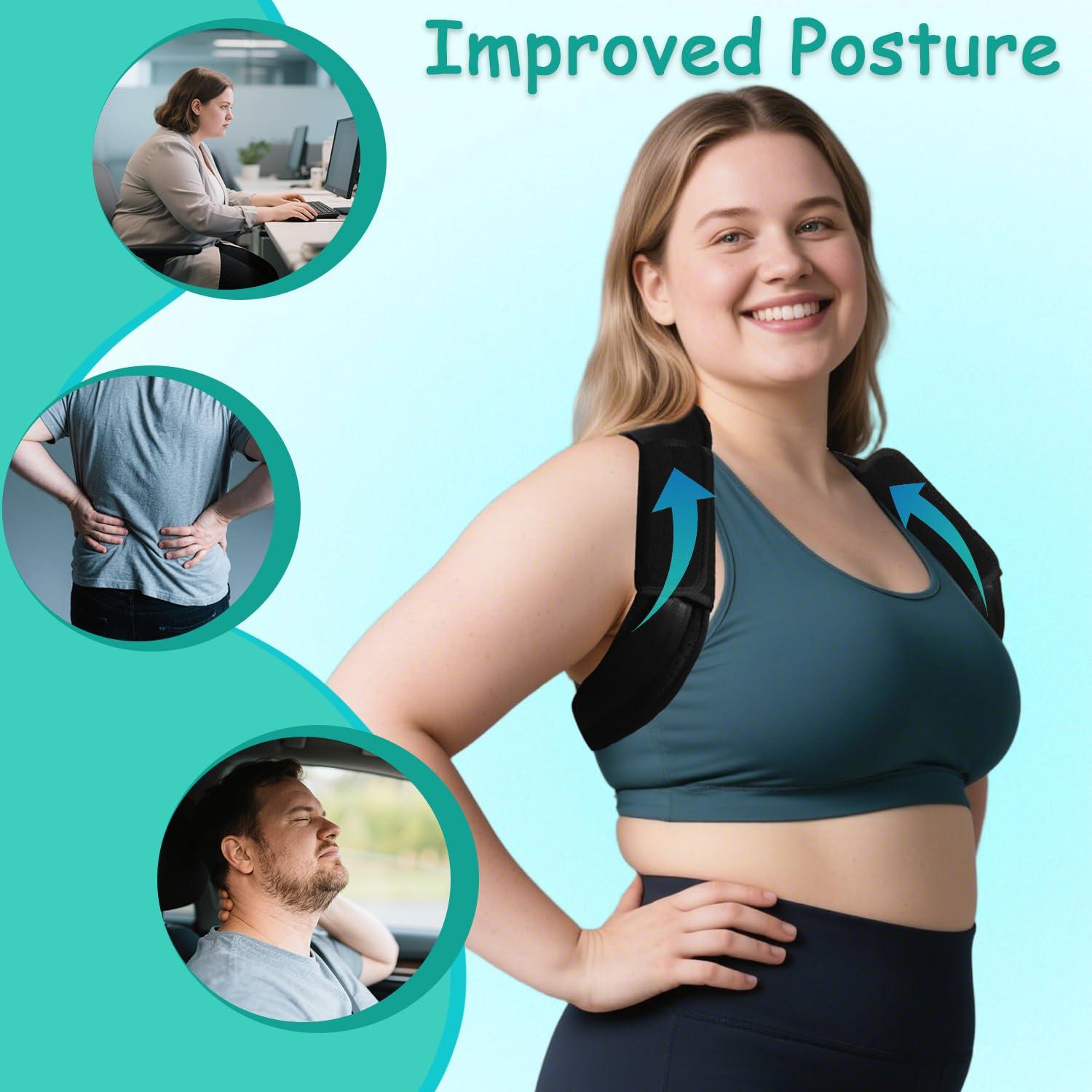 Faja Correctora de Postura King Mills XL a XXXL - Negro