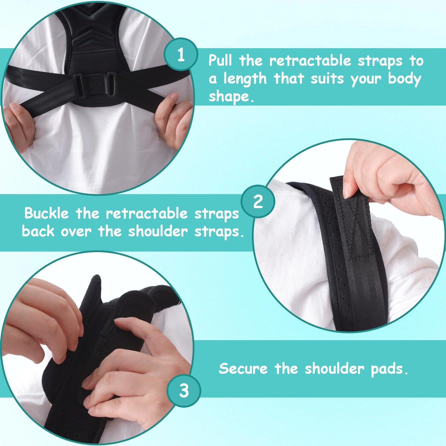 Faja Correctora de Postura King Mills XL a XXXL - Negro