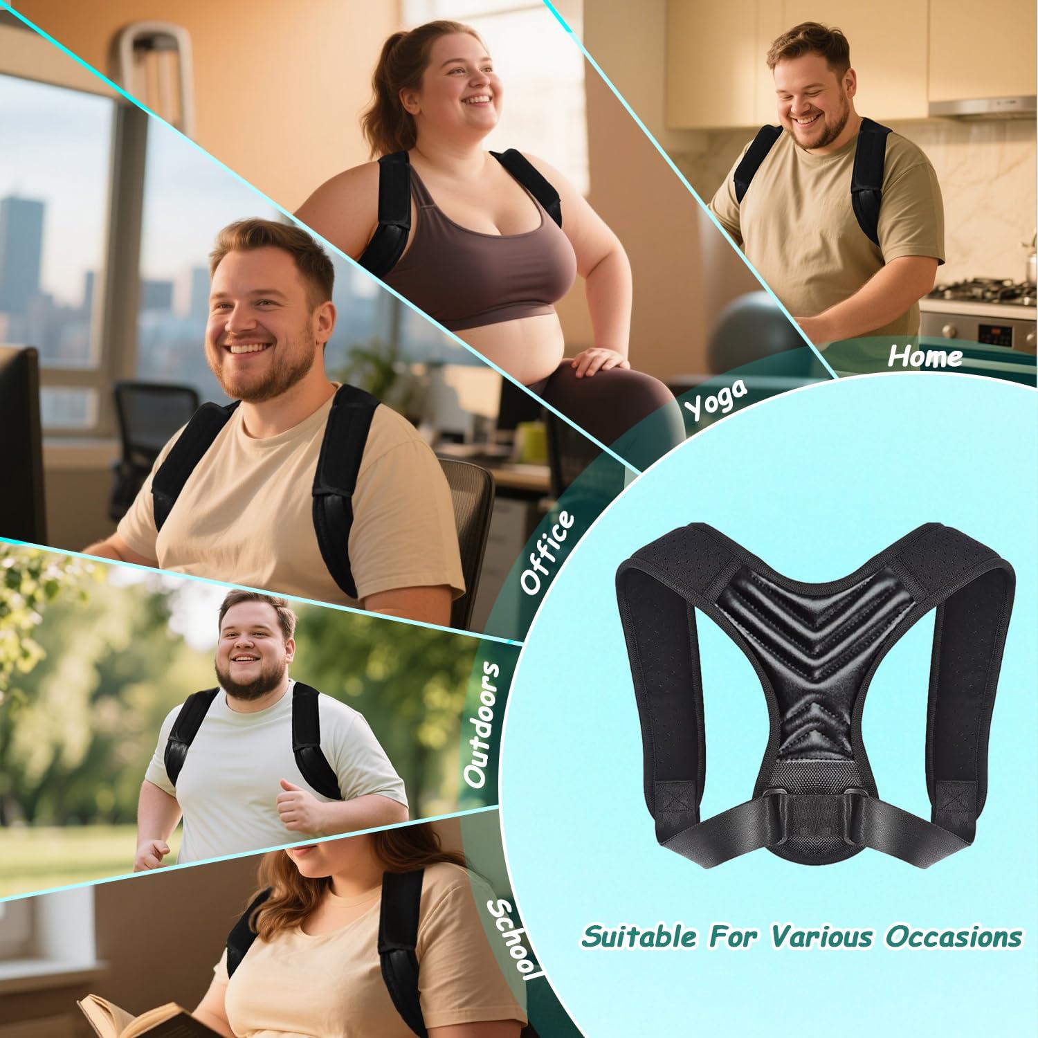 Faja Correctora de Postura King Mills XL a XXXL - Negro