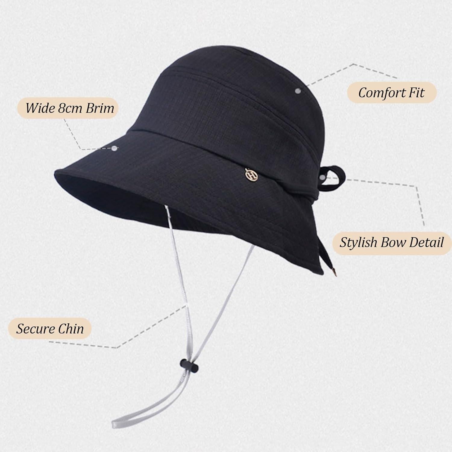 Sombrero de Cubo Wanheart para Mujeres UPF 50+ Ajustable Plegable