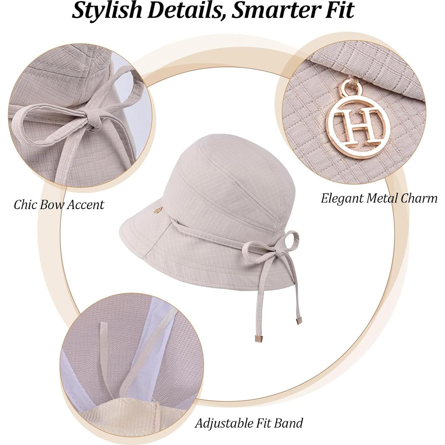 Sombrero de Cubo Wanheart para Mujeres UPF 50+ Ajustable Plegable